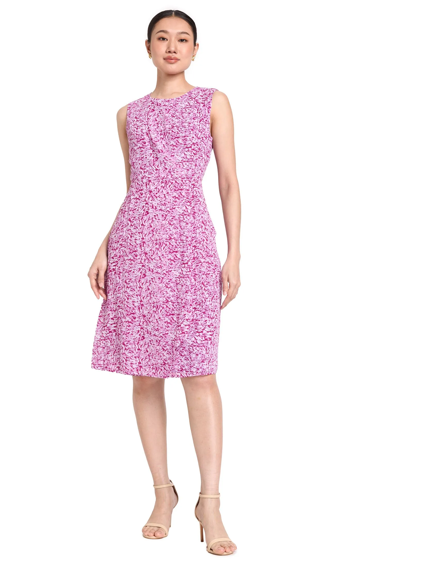 EXPRESSIONS Women Dress Sleeveless With Front Drape EXPRESSIONS Women Dress Sleeveless With Front Drape