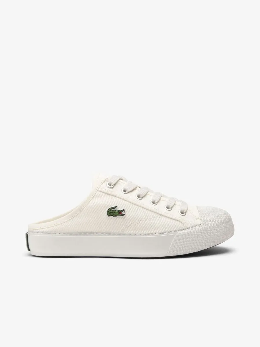 LACOSTE Off White Women’s Backcourt Mules LACOSTE Off White Women’s Backcourt Mules