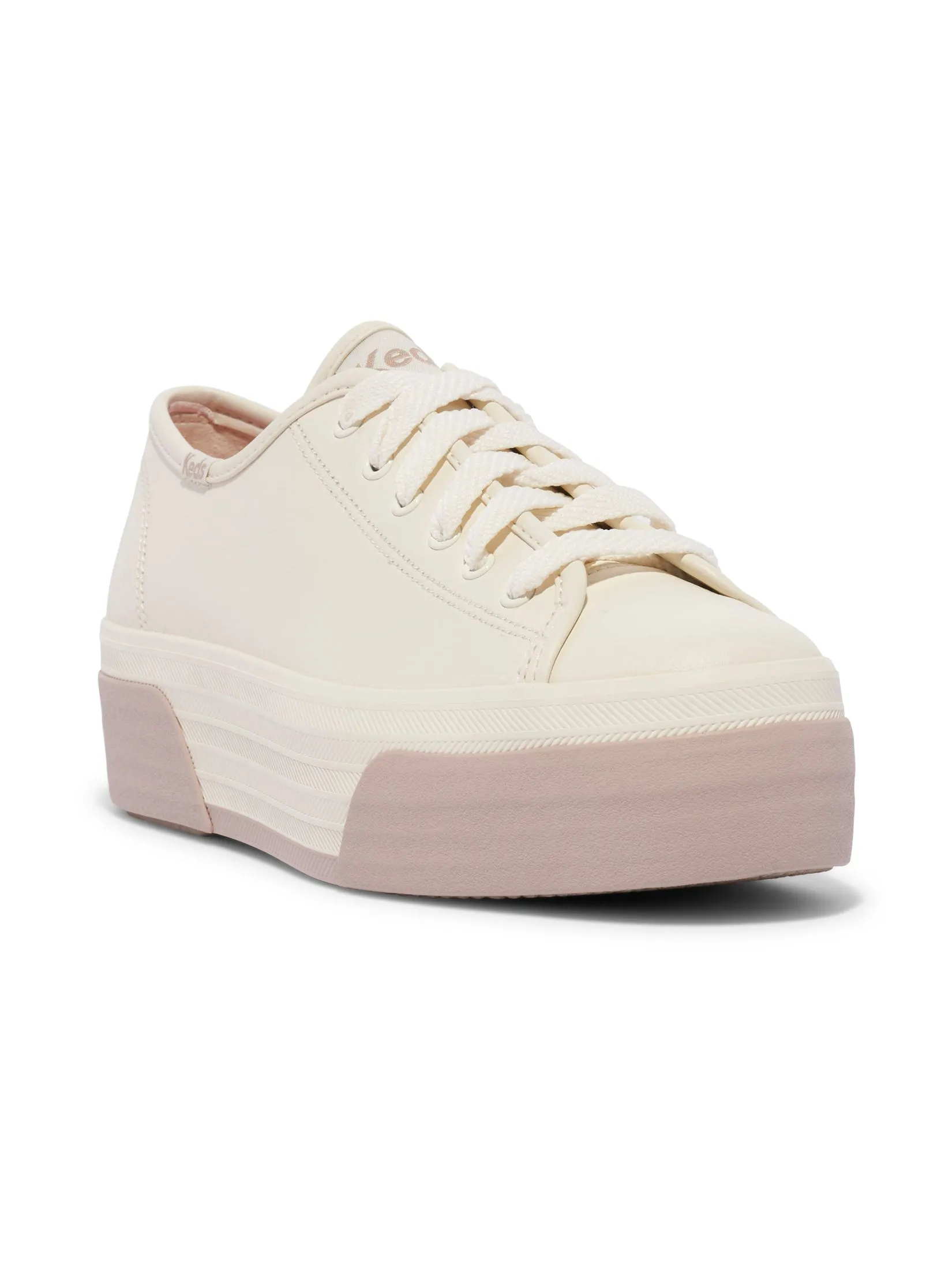 KEDS Women Triple Up Leather Bump Foxing Stripe Brown KEDS Women Triple Up Leather Bump Foxing Stripe Brown