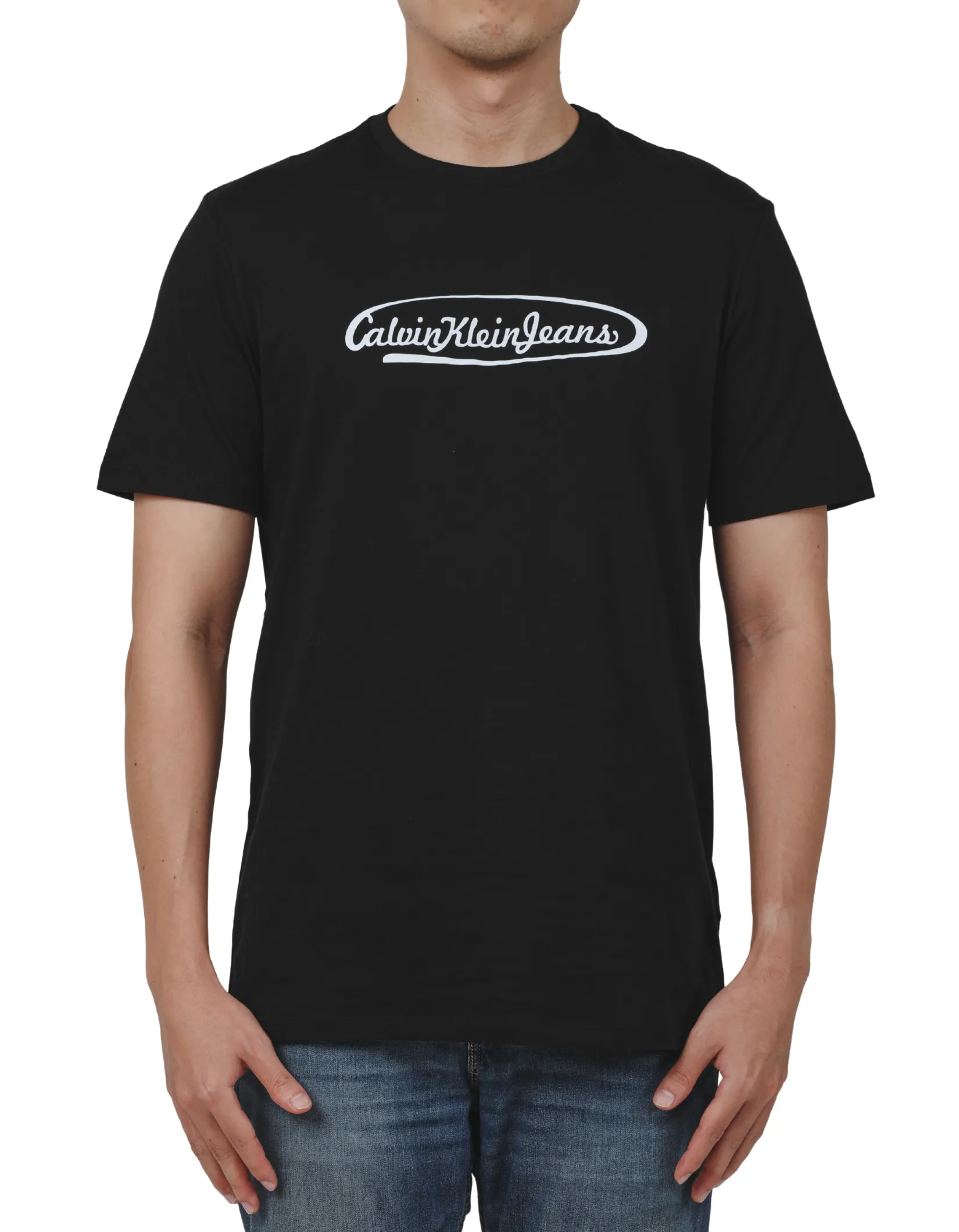 CALVIN KLEIN Men's CKJ Lasso Graphic Crewneck T-Shirt Black CALVIN KLEIN Men's CKJ Lasso Graphic Crewneck T-Shirt Black