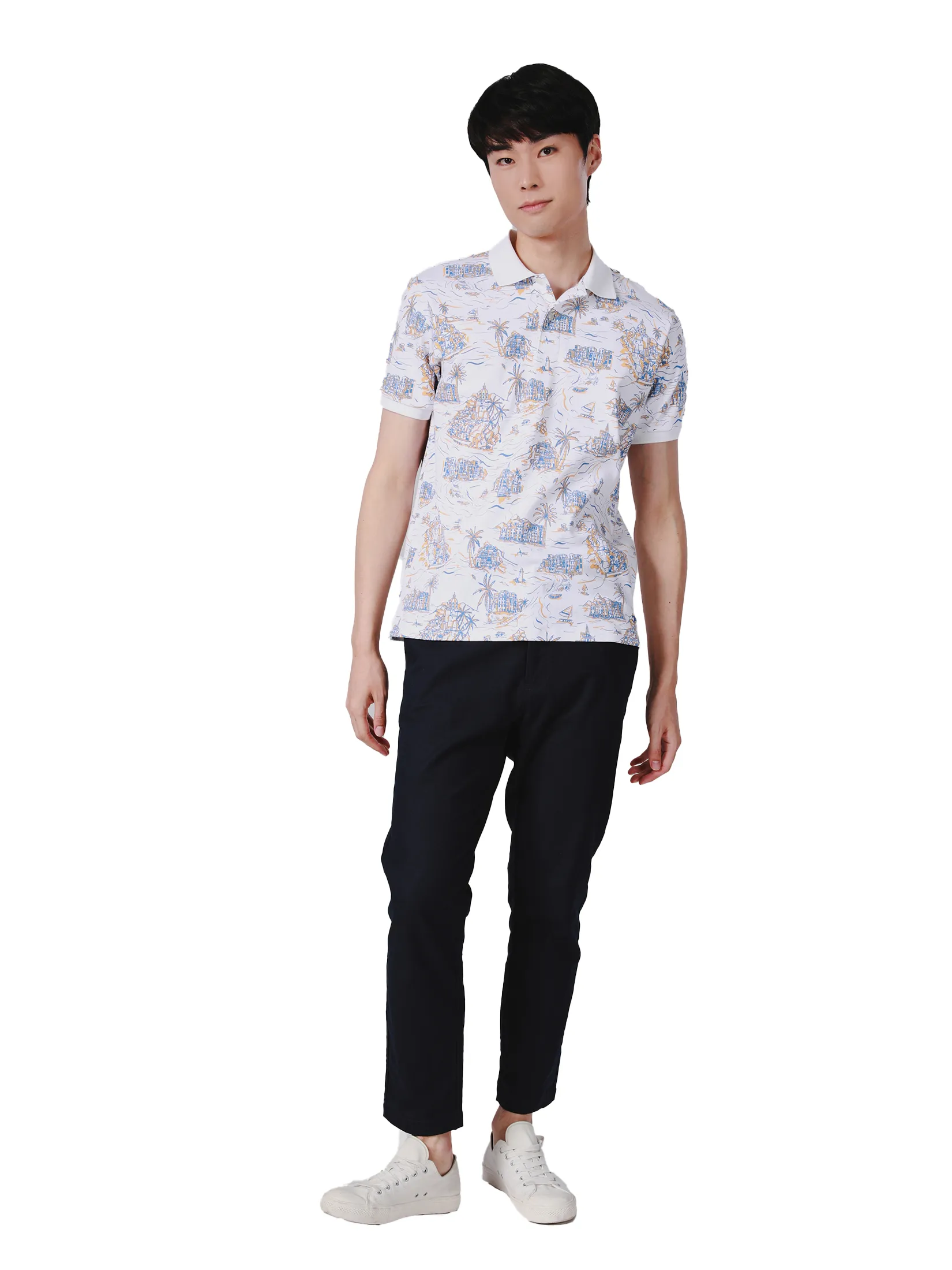 JOHN HENRY Men s Polo (Slim Fit) SONGKRAN FESTIVAL Off White JOHN HENRY Men s Polo (Slim Fit) SONGKRAN FESTIVAL Off White