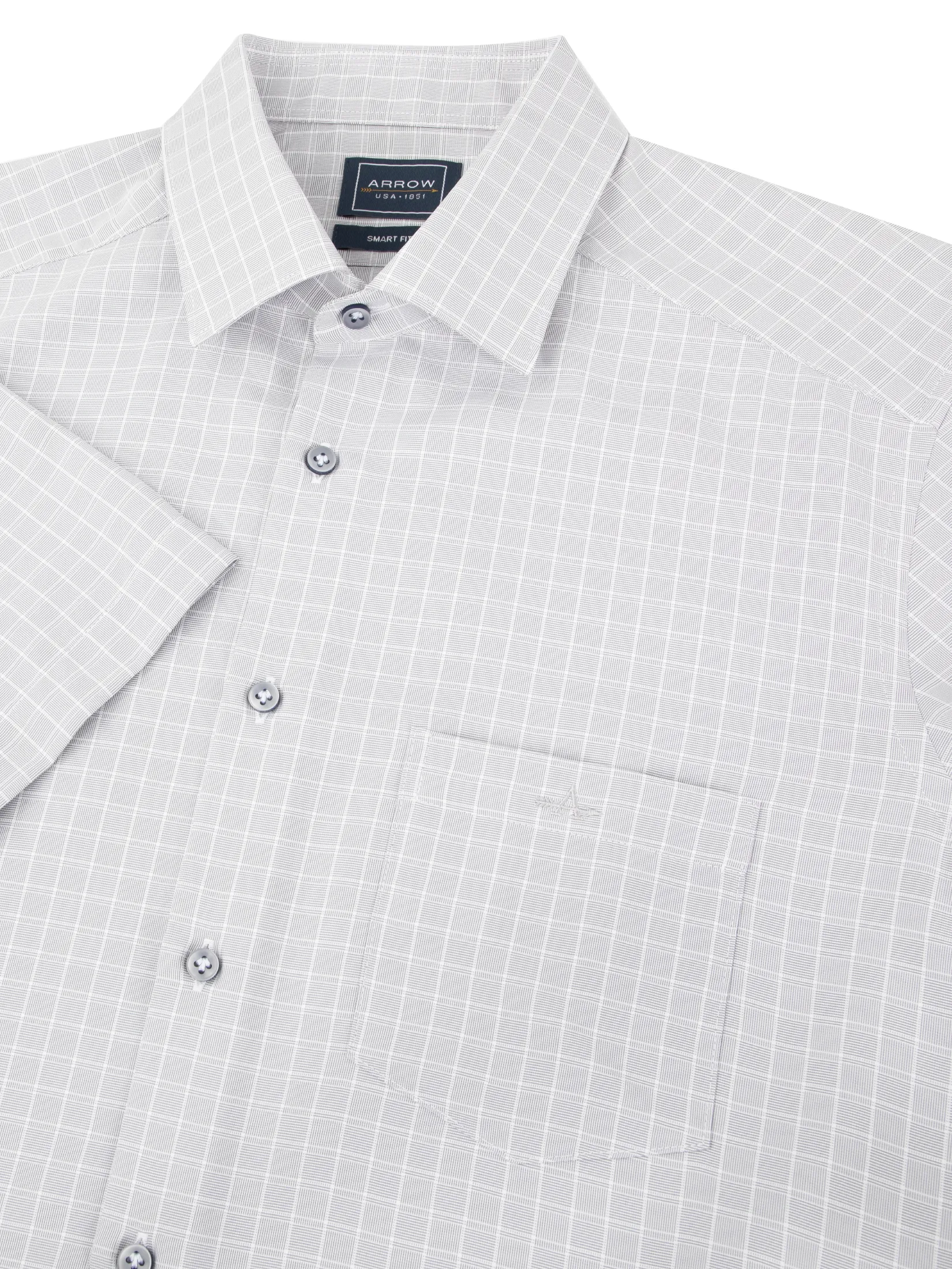 ARROW Shirt SMART style short sleeve MACM208GY - Grey ARROW Shirt SMART style short sleeve MACM208GY - Grey