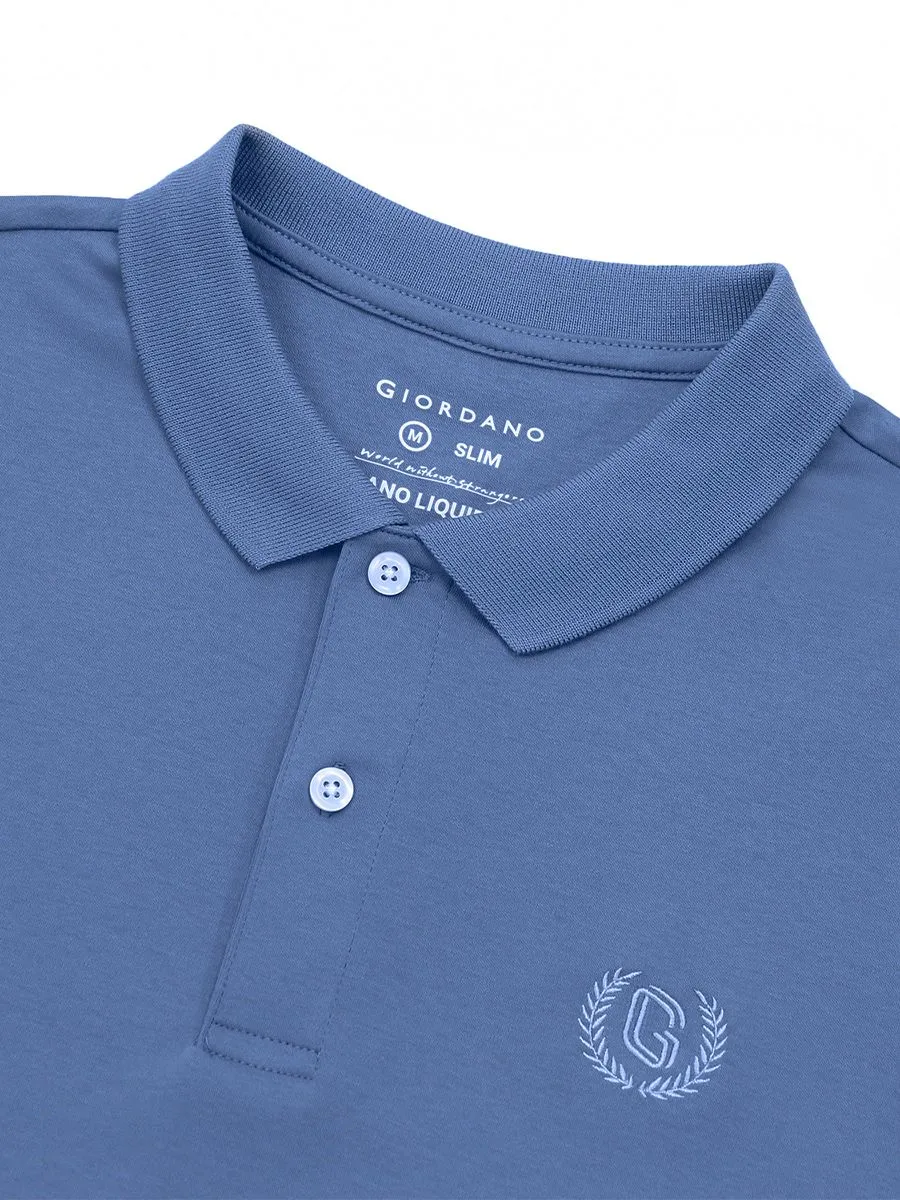 GIORDANO Men's Liquid Touch Polo Plum Purple Wistful Mauve Coronet Blue GIORDANO Men's Liquid Touch Polo Plum Purple Wistful Mauve Coronet Blue