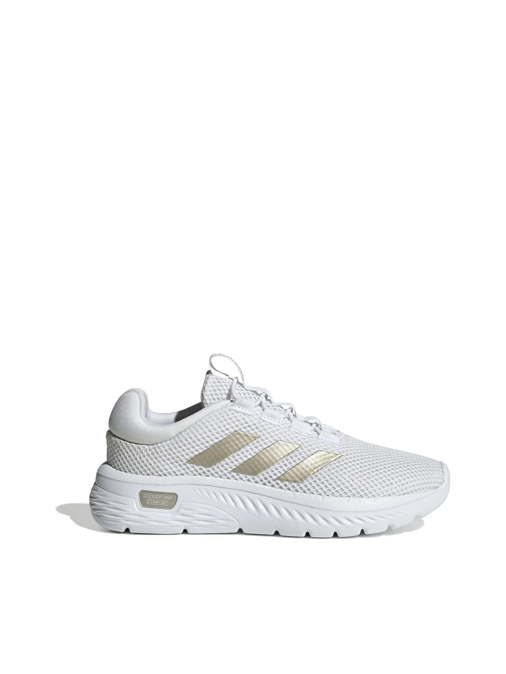 ADIDAS Women Sneaker Cloudfoam Comfy Cloud White / Champagne Met. / Core Black ADIDAS Women Sneaker Cloudfoam Comfy Cloud White / Champagne Met. / Core Black
