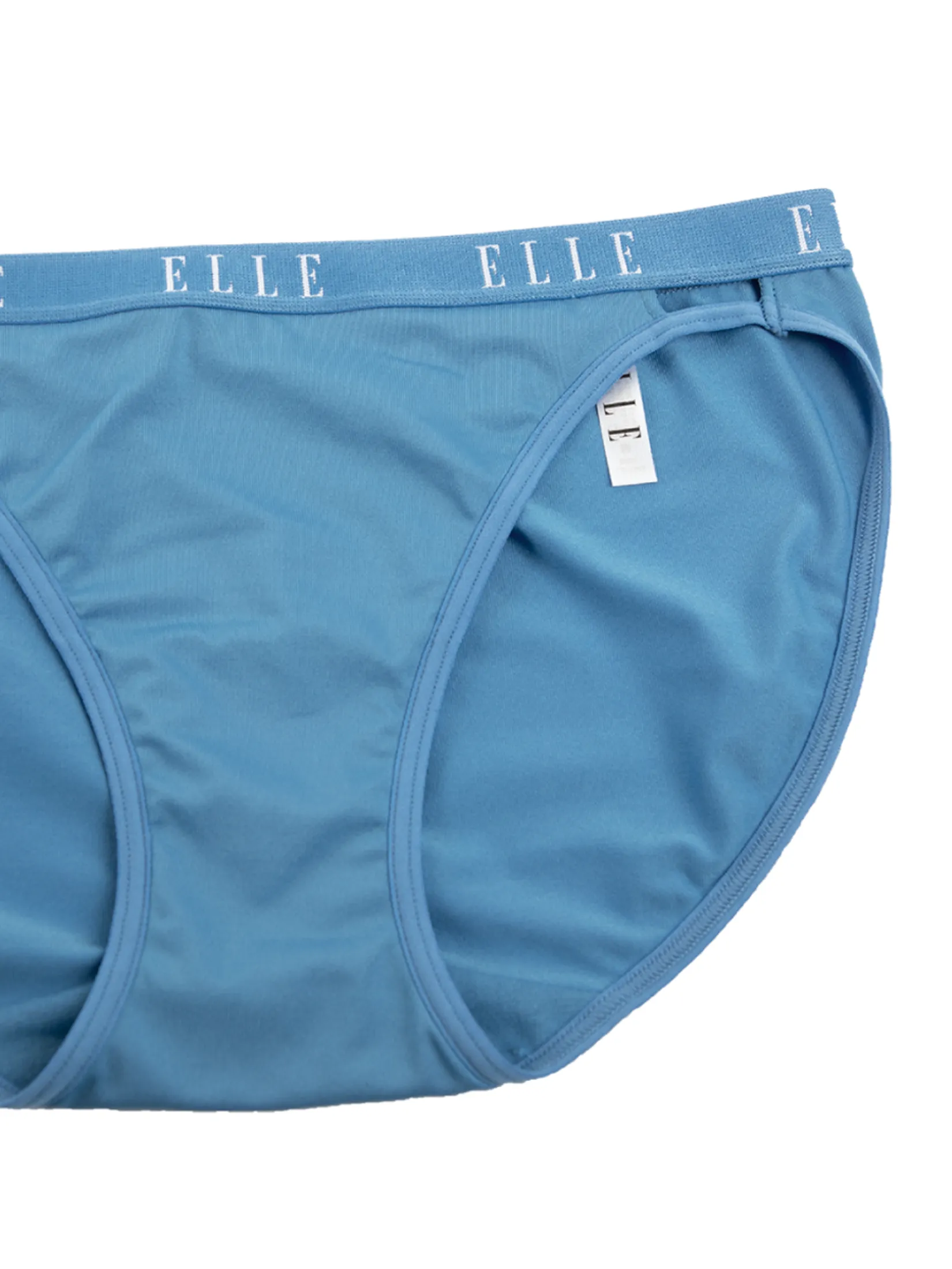 ELLE LINGERIE Women Sexy Lowrise Panties woven elastic waistband ELLE LOGO LU1946 - Blue ELLE LINGERIE Women Sexy Lowrise Panties woven elastic waistband ELLE LOGO LU1946 - Blue