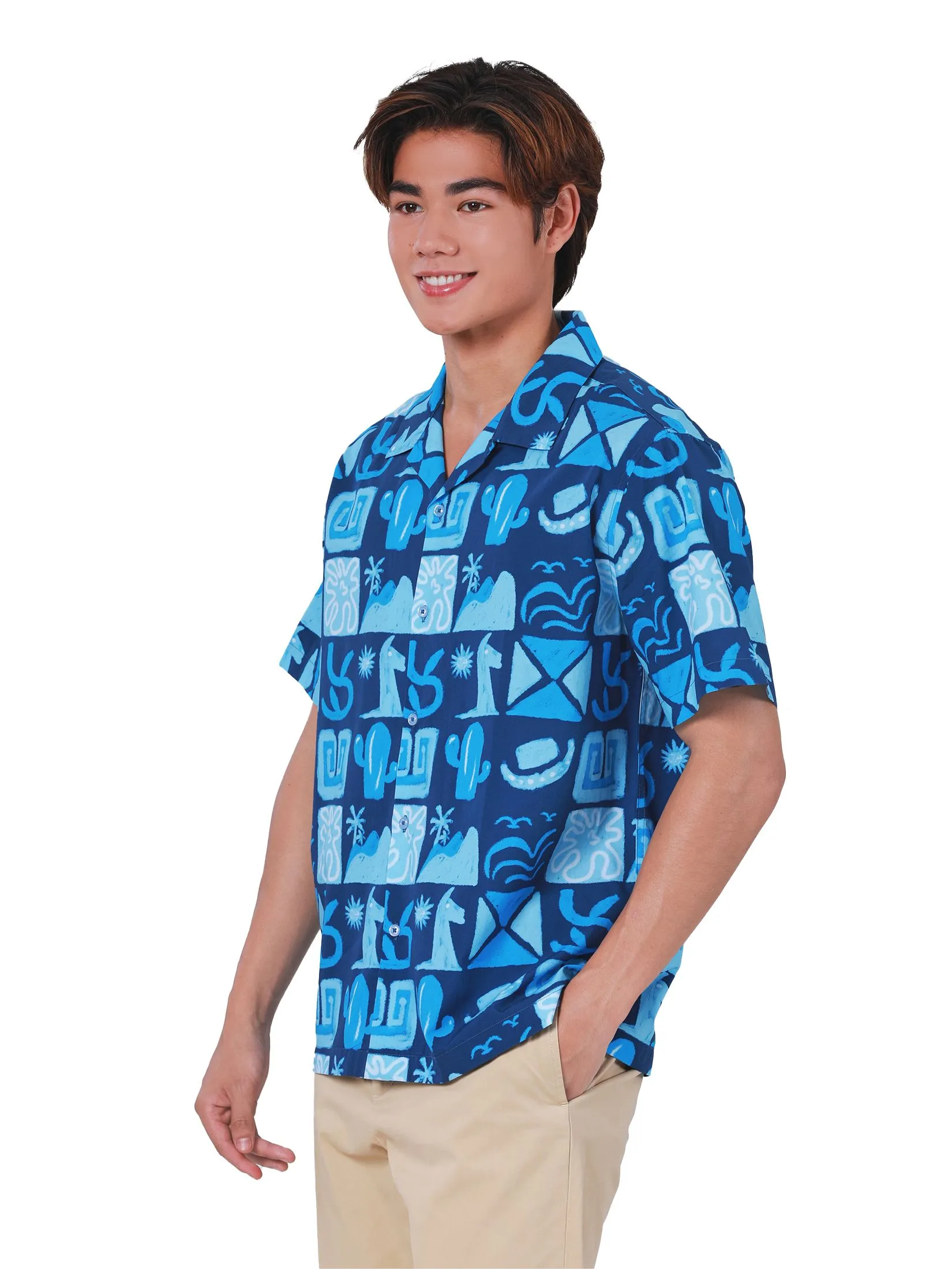 JOHN HENRY Men's Short Sleeves Hawaii Shirts (Relaxed Fit) REJUVENATE VACATION Navy JOHN HENRY Men's Short Sleeves Hawaii Shirts (Relaxed Fit) REJUVENATE VACATION Navy