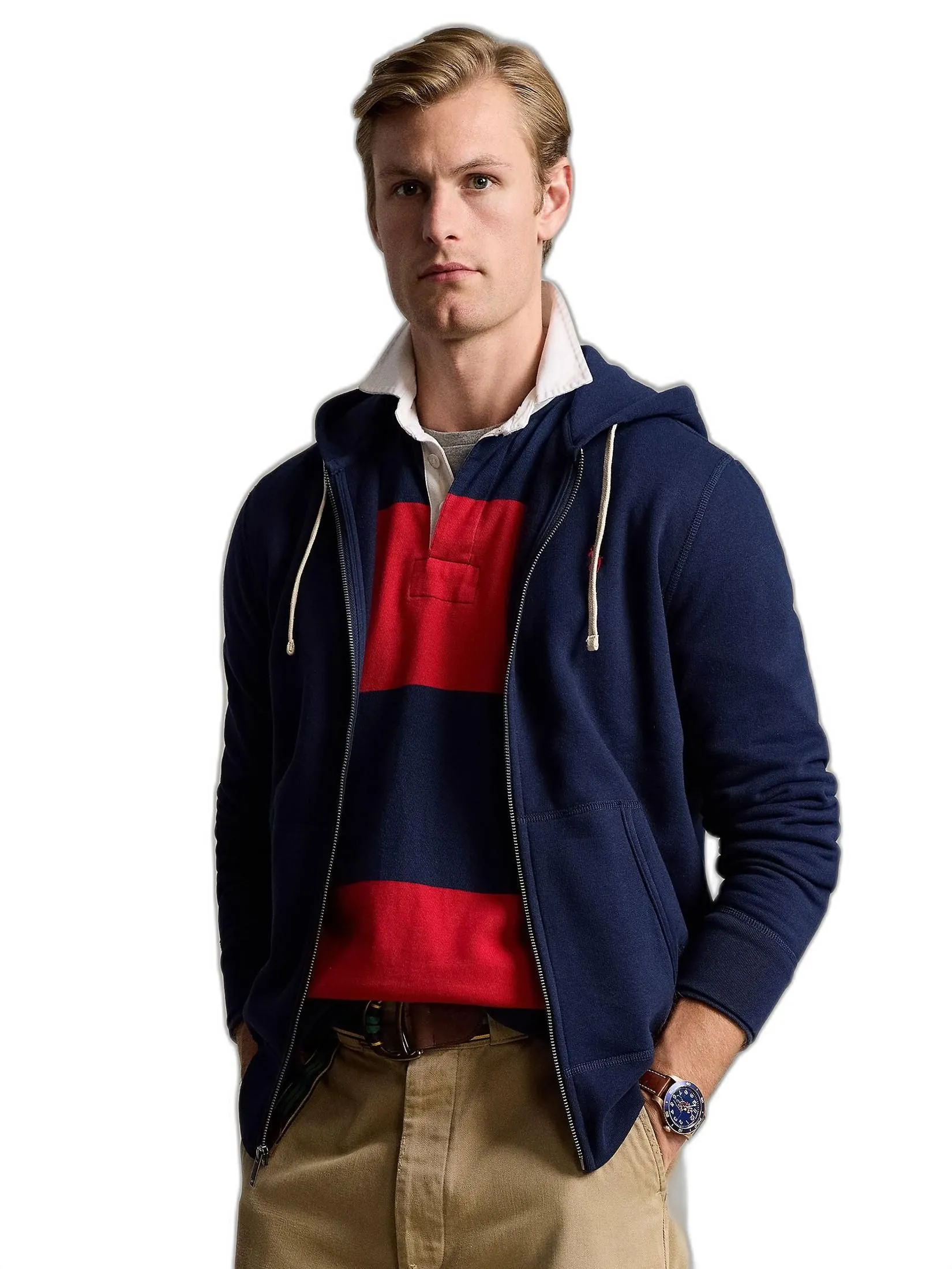 POLO RALPH LAUREN Men Jacket-The RL Fleece Hoodie MNPOKNI16821766-Navy-410 POLO RALPH LAUREN Men Jacket-The RL Fleece Hoodie MNPOKNI16821766-Navy-410