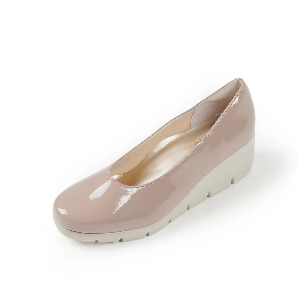 JOLI SNOB Taupe "Joli Patent" Comfort High Heels FC-39601 JOLI SNOB Taupe "Joli Patent" Comfort High Heels FC-39601