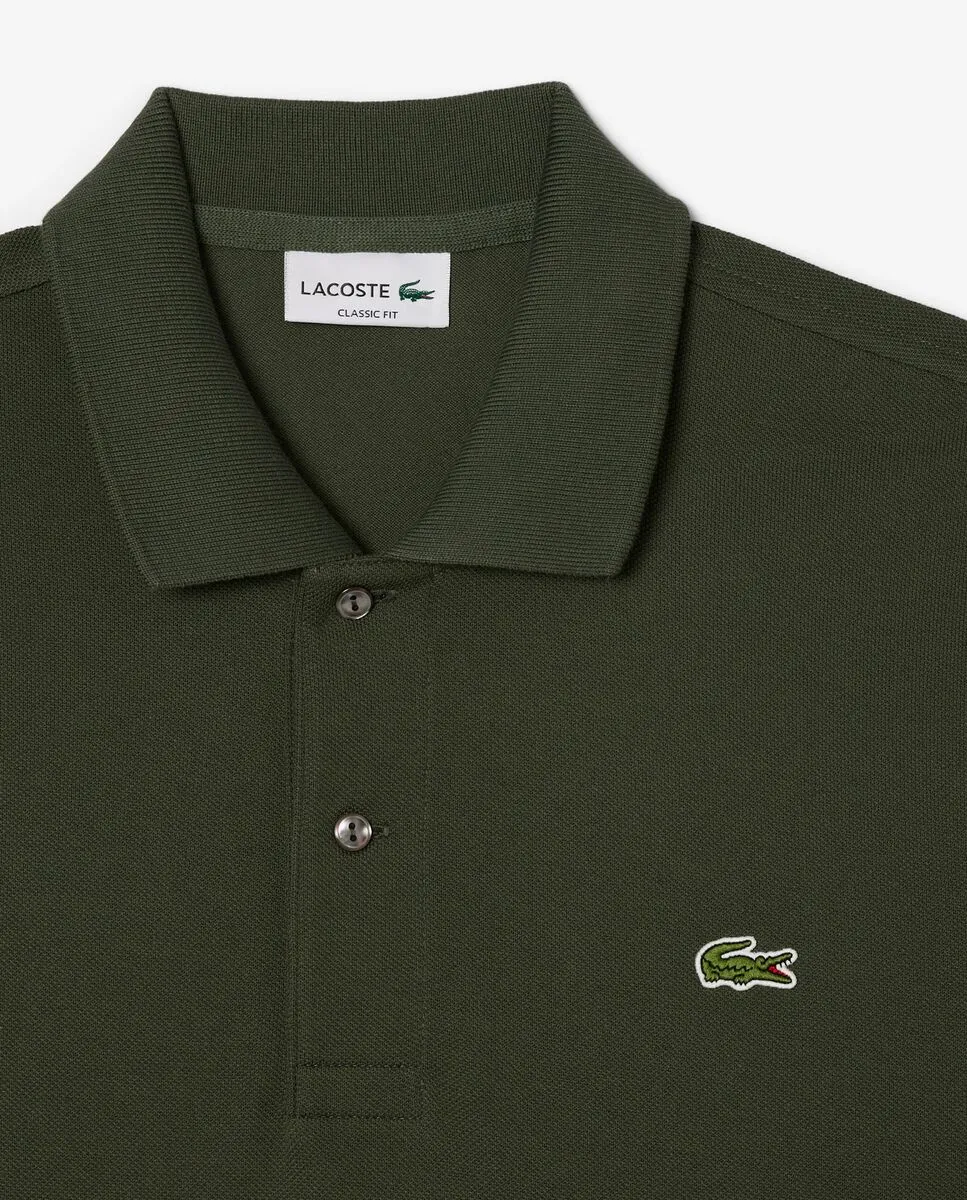 LACOSTE Classic Fit L.12.12 Original Piqu  Polo Shirt Grey LACOSTE Classic Fit L.12.12 Original Piqu  Polo Shirt Grey