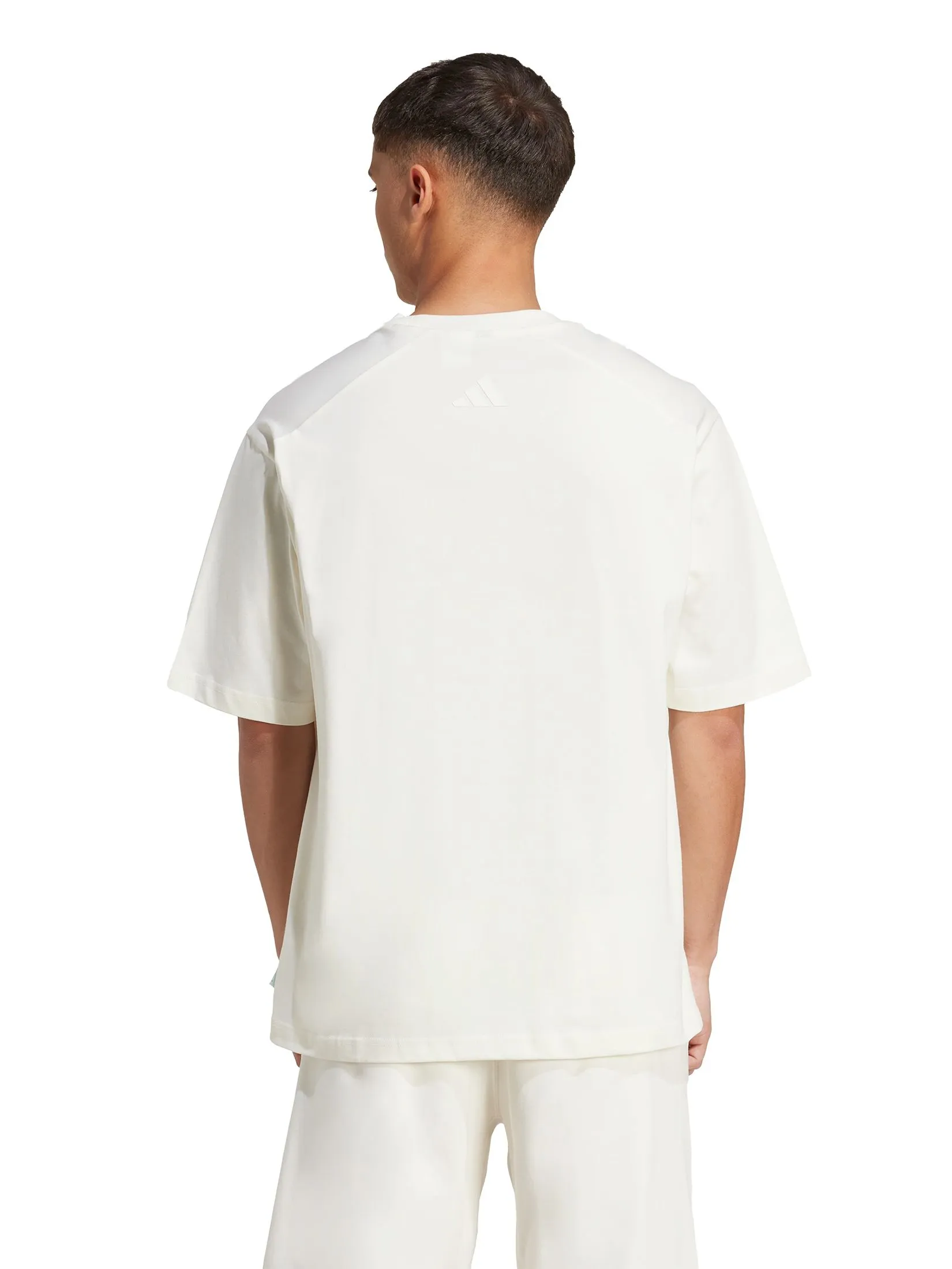 ADIDAS Men T-Shirt Graphic Dog Sock Patch Ivory ADIDAS Men T-Shirt Graphic Dog Sock Patch Ivory