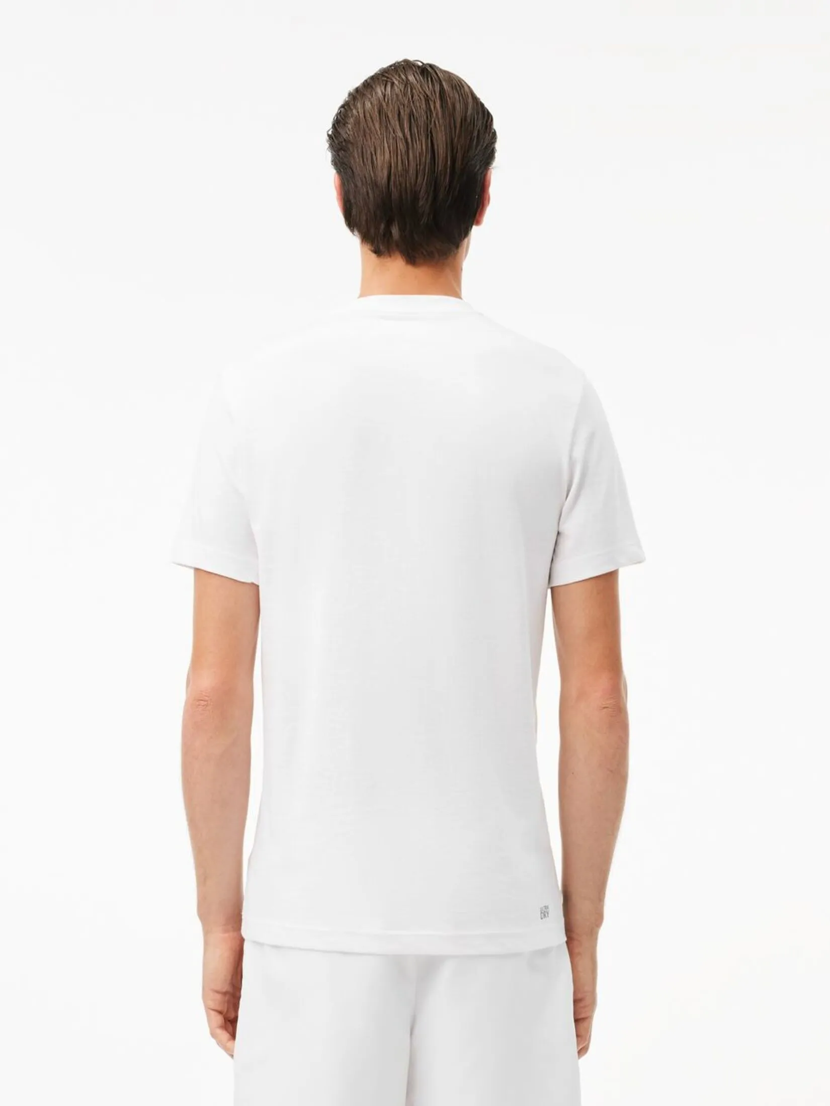 LACOSTE Ultra Dry Cotton Sport T-shirt White LACOSTE Ultra Dry Cotton Sport T-shirt White