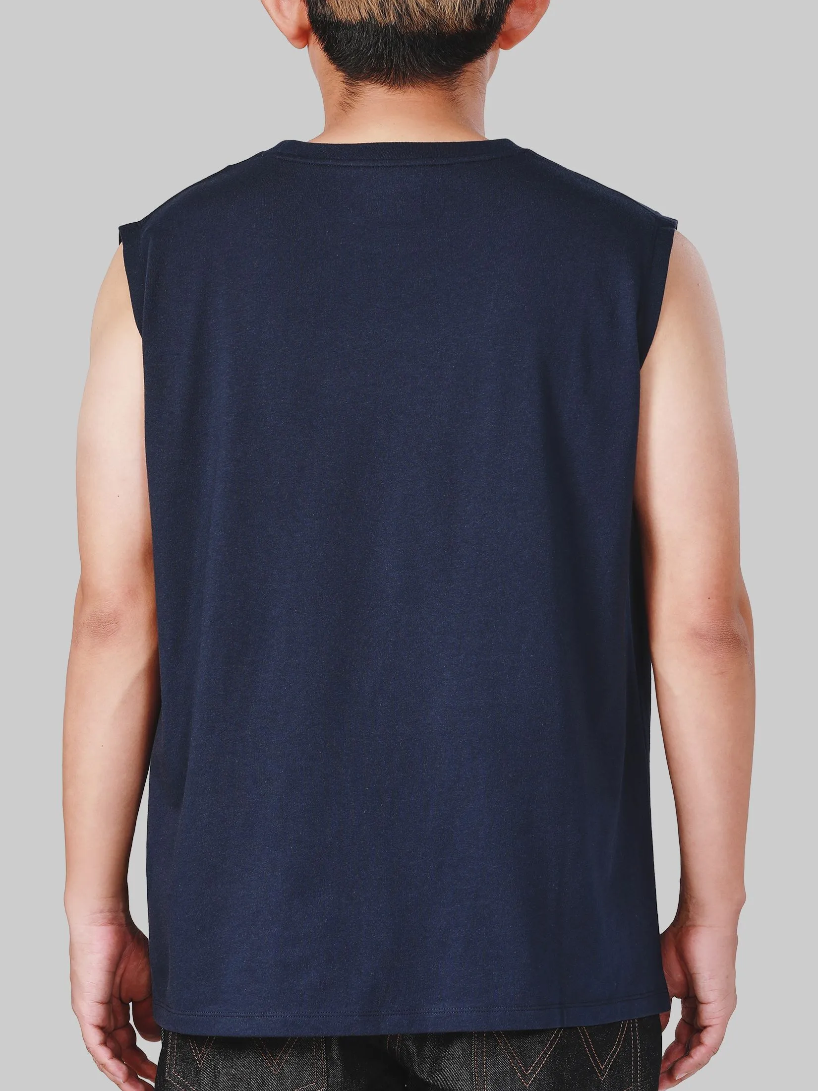 WRANGLER Men's Sleeveless Tee Regular Fit Navy WRANGLER Men's Sleeveless Tee Regular Fit Navy