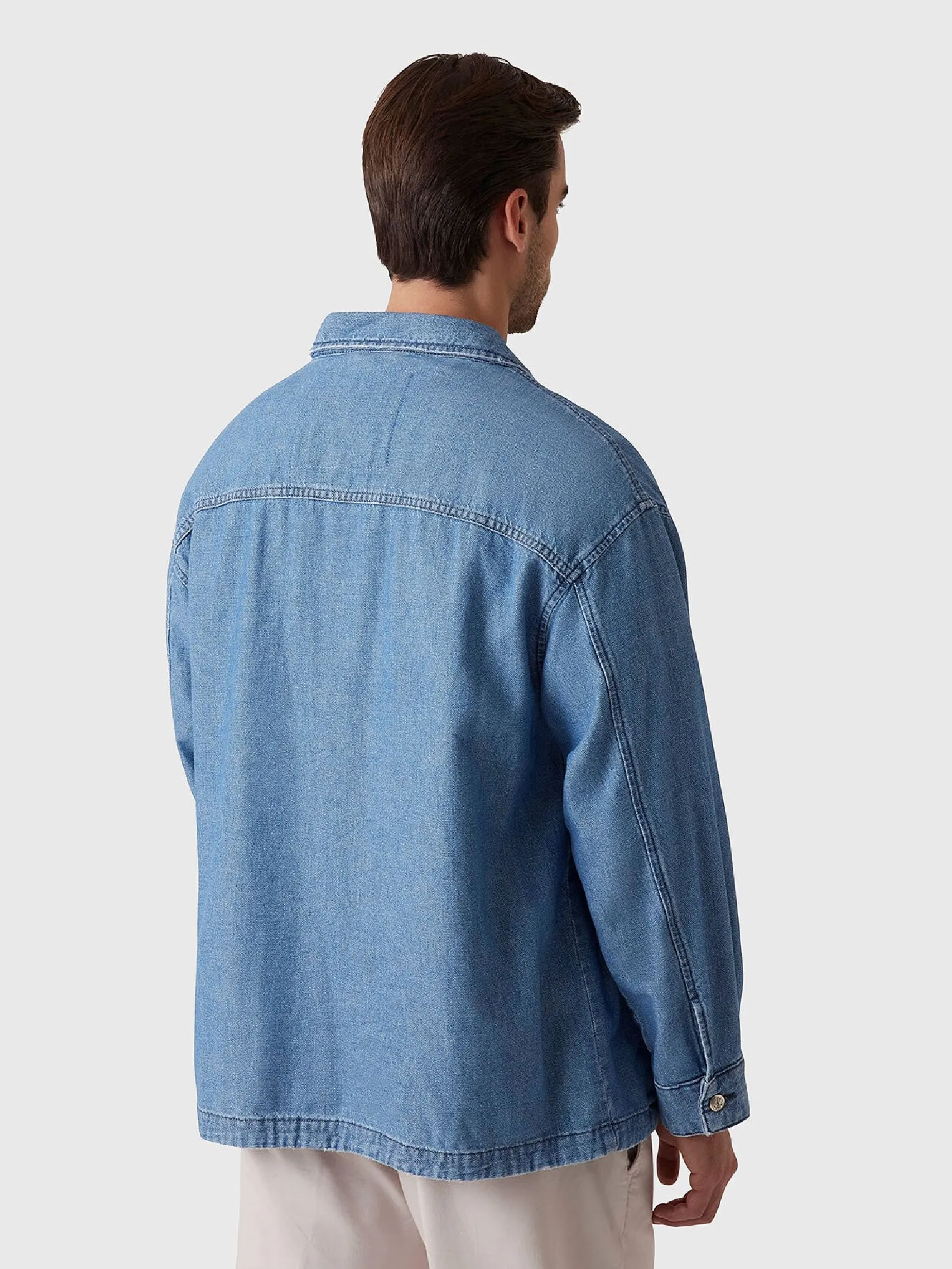 GUESS MEN Denim jacket with logo - Denim GUESS MEN Denim jacket with logo - Denim