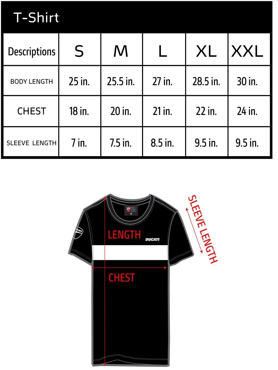 DUCATI BALCK T-shirt for men DCT52 059 DUCATI BALCK T-shirt for men DCT52 059