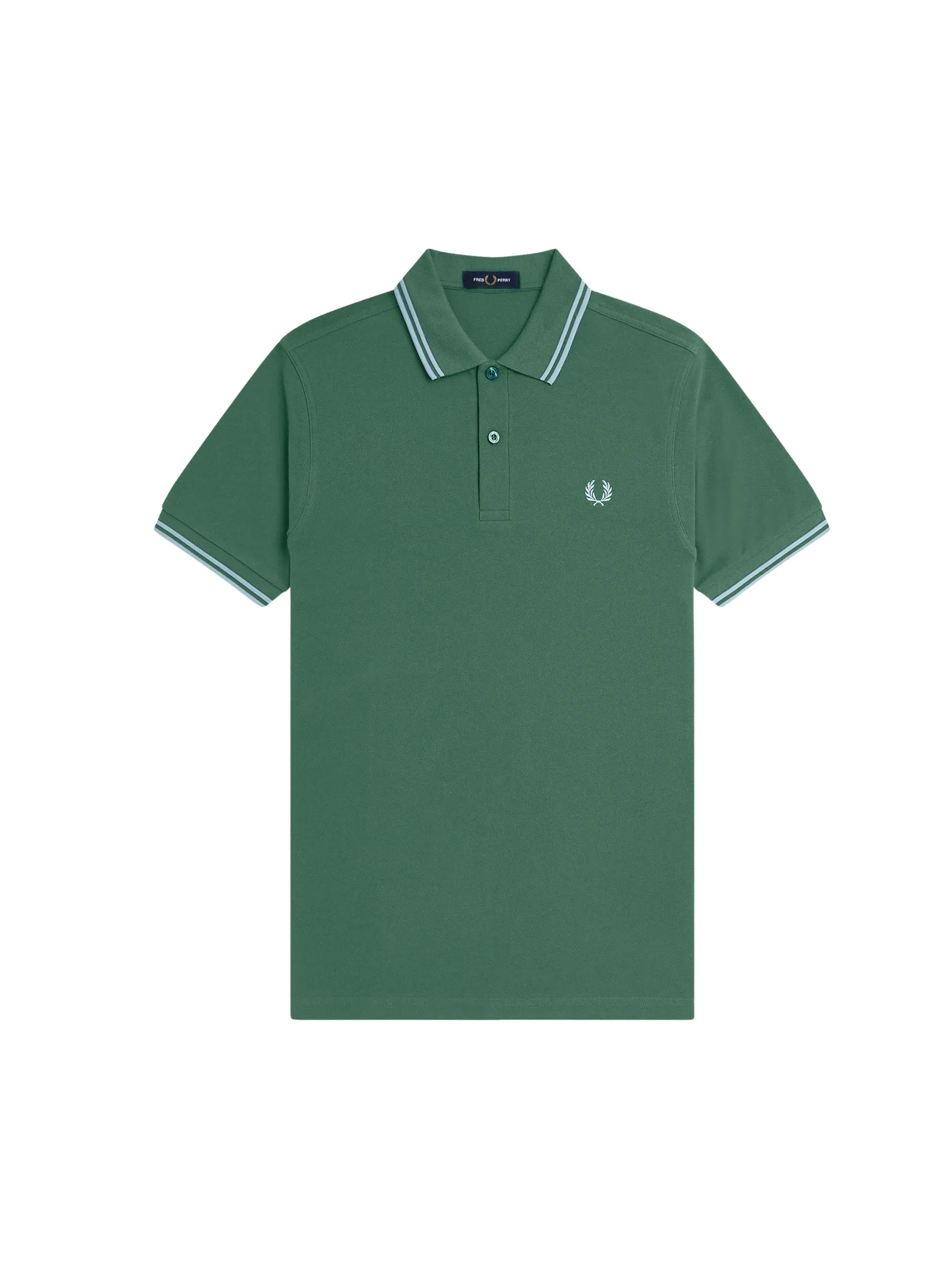 Fred Perry Men TWIN TIPPED FRED PERRY SHIRT   Green Fred Perry Men TWIN TIPPED FRED PERRY SHIRT   Green