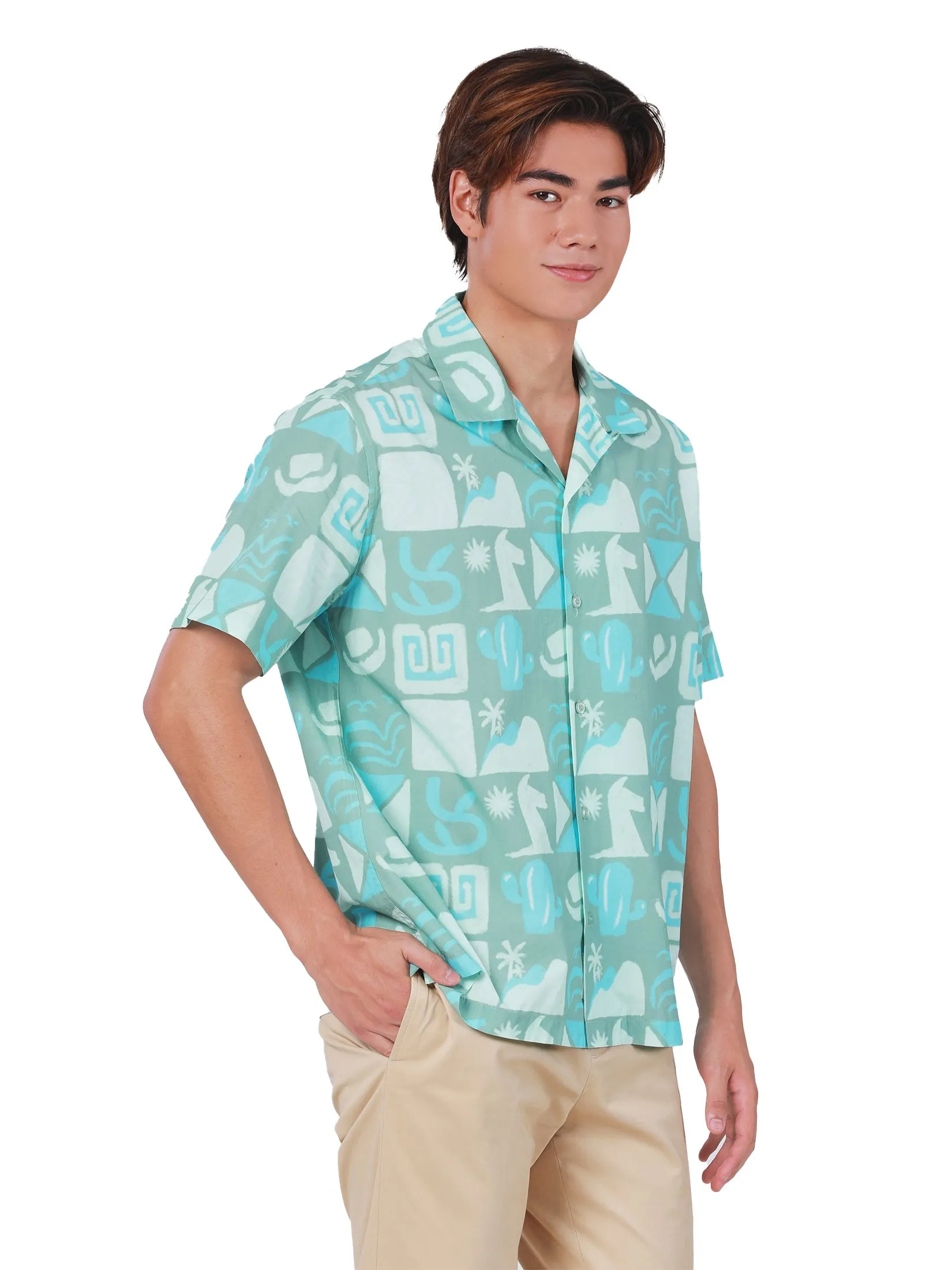 JOHN HENRY Men's Short Sleeves Hawaii Shirts (Relaxed Fit) REJUVENATE VACATION Green JOHN HENRY Men's Short Sleeves Hawaii Shirts (Relaxed Fit) REJUVENATE VACATION Green