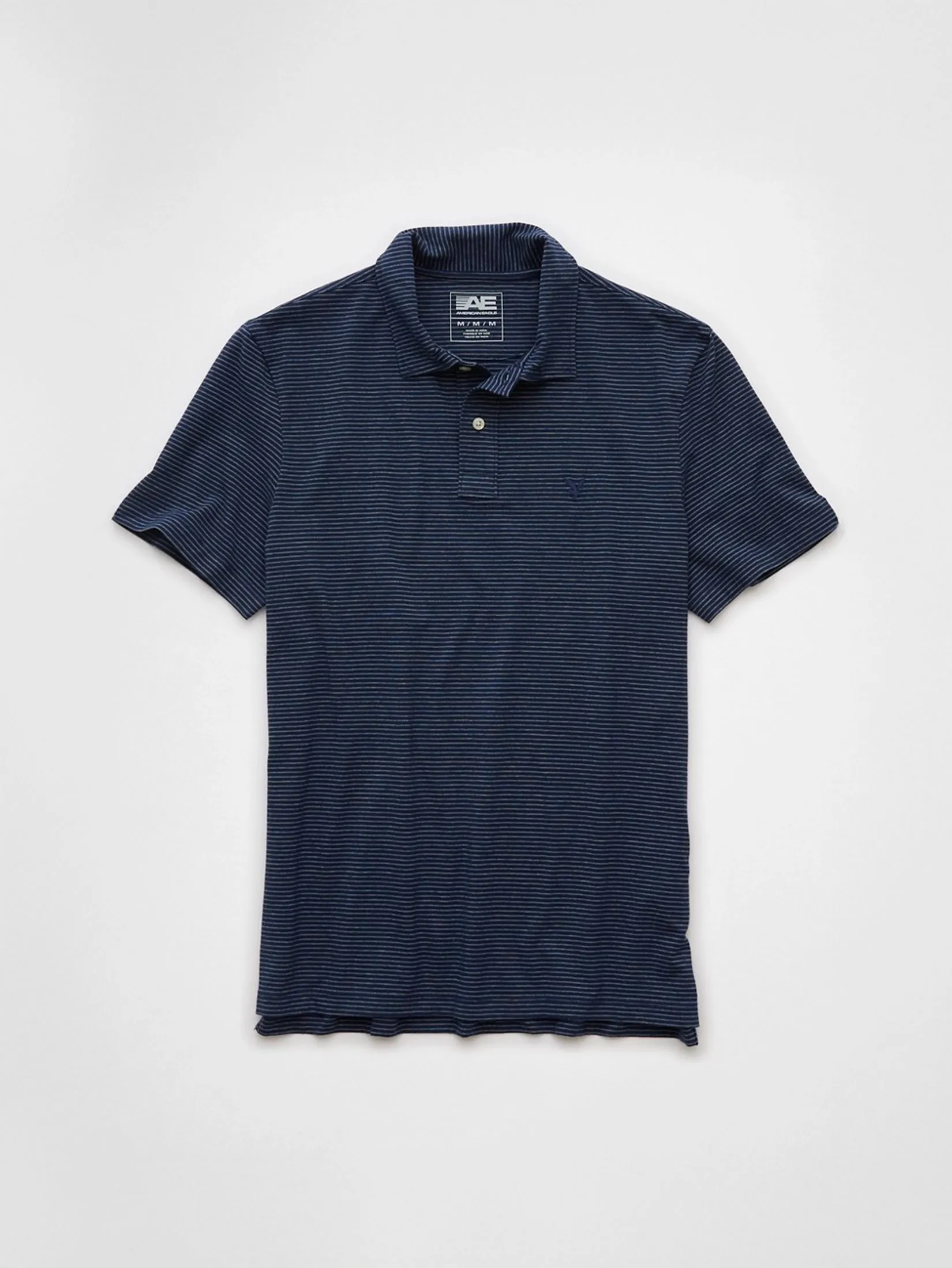American Eagle MEN P- CULLEN JERSEY POLO (STRIPES) 410 NAVY American Eagle MEN P- CULLEN JERSEY POLO (STRIPES) 410 NAVY