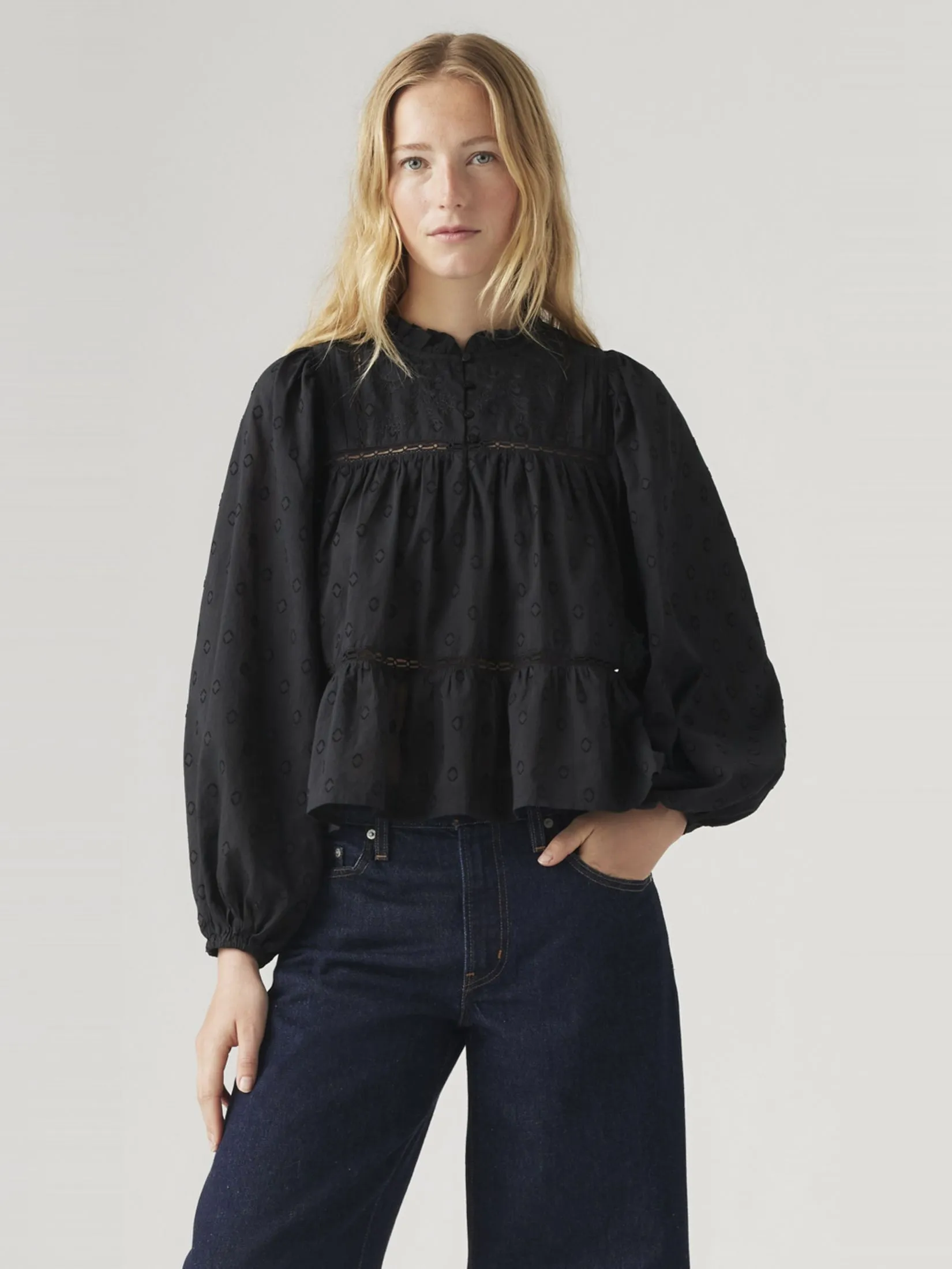 LEVI'S Women's Lucia Blouse Black LEVI'S Women's Lucia Blouse Black