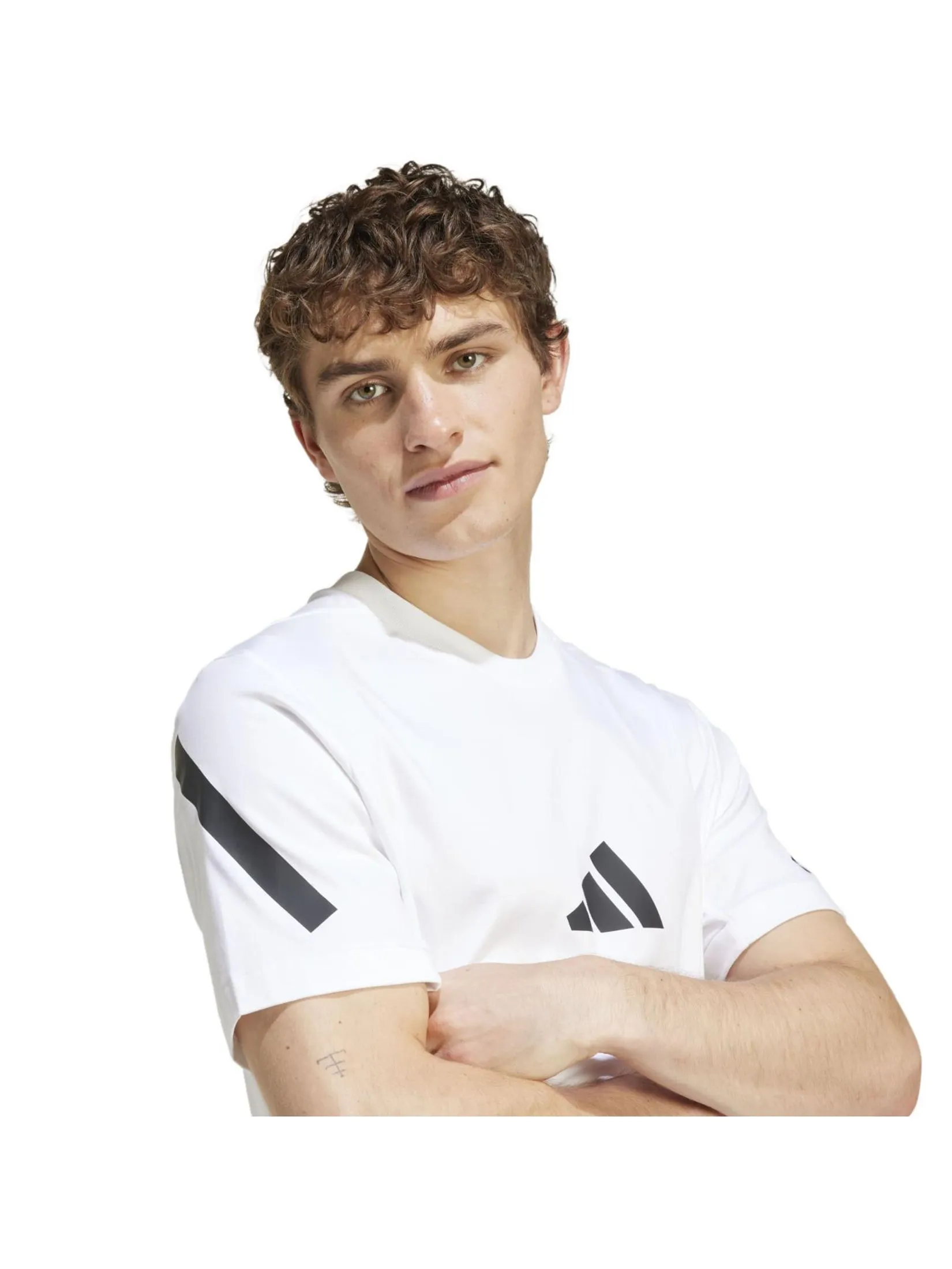 ADIDAS Men T-Shirt adidas Z.N.E. Round Neck Short Sleeves White ADIDAS Men T-Shirt adidas Z.N.E. Round Neck Short Sleeves White