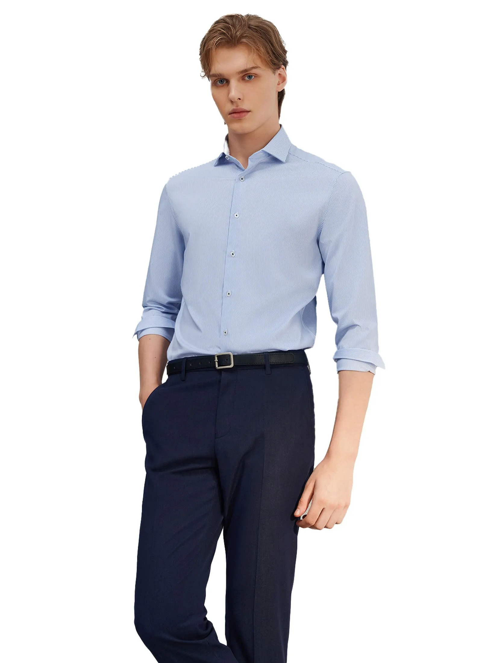 G2000 Men Clothing Non -Iron Stripe Shirt  Smart Fit - Blue G2000 Men Clothing Non -Iron Stripe Shirt  Smart Fit - Blue