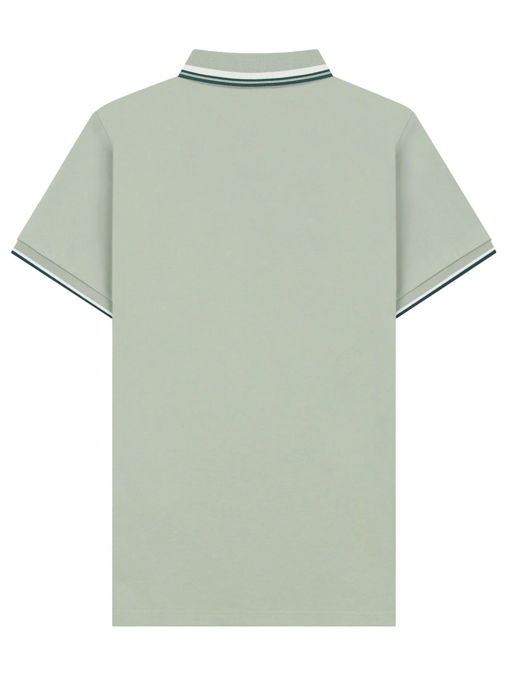 GIORDANO Men's Signature Pique Embroidery Solid Polo Frosty pine green GIORDANO Men's Signature Pique Embroidery Solid Polo Frosty pine green
