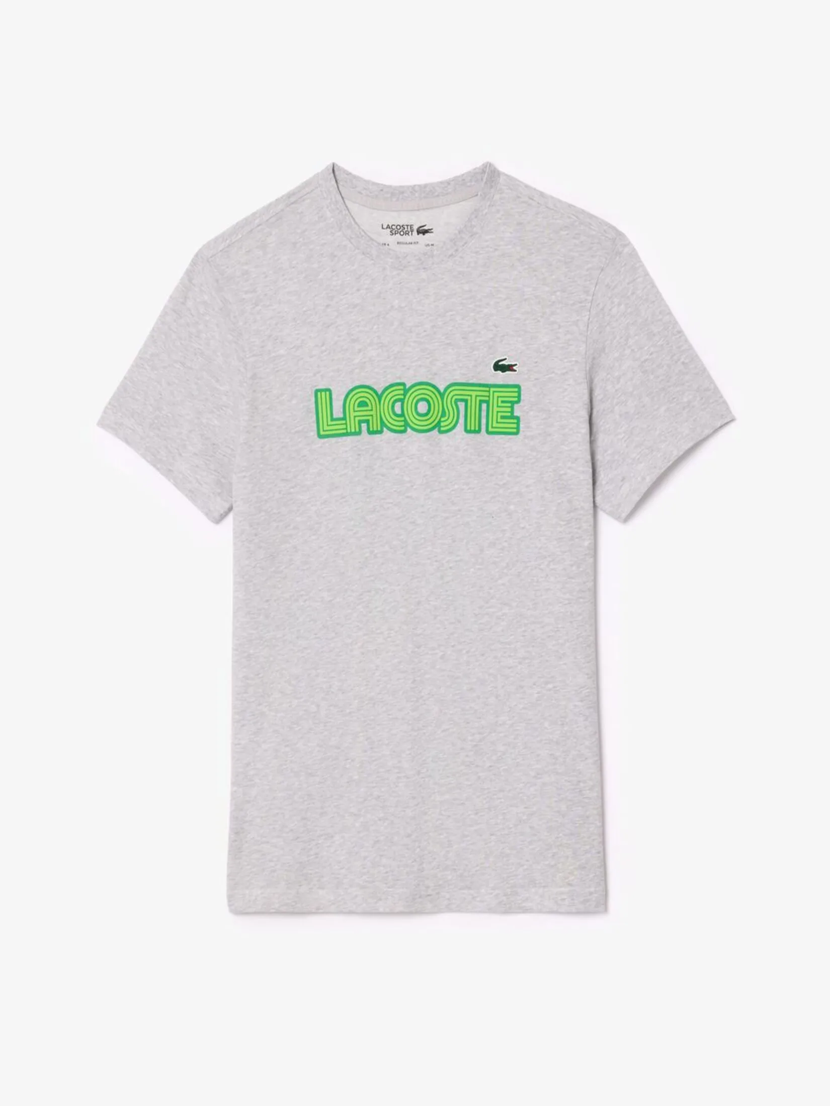 LACOSTE Ultra Dry Cotton Logo Sport T-shirt Grey LACOSTE Ultra Dry Cotton Logo Sport T-shirt Grey