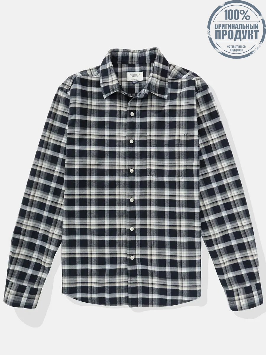 American Eagle MEN SF CSC DARREN BRUSHED TWILL SHIRT 001 BLACK American Eagle MEN SF CSC DARREN BRUSHED TWILL SHIRT 001 BLACK