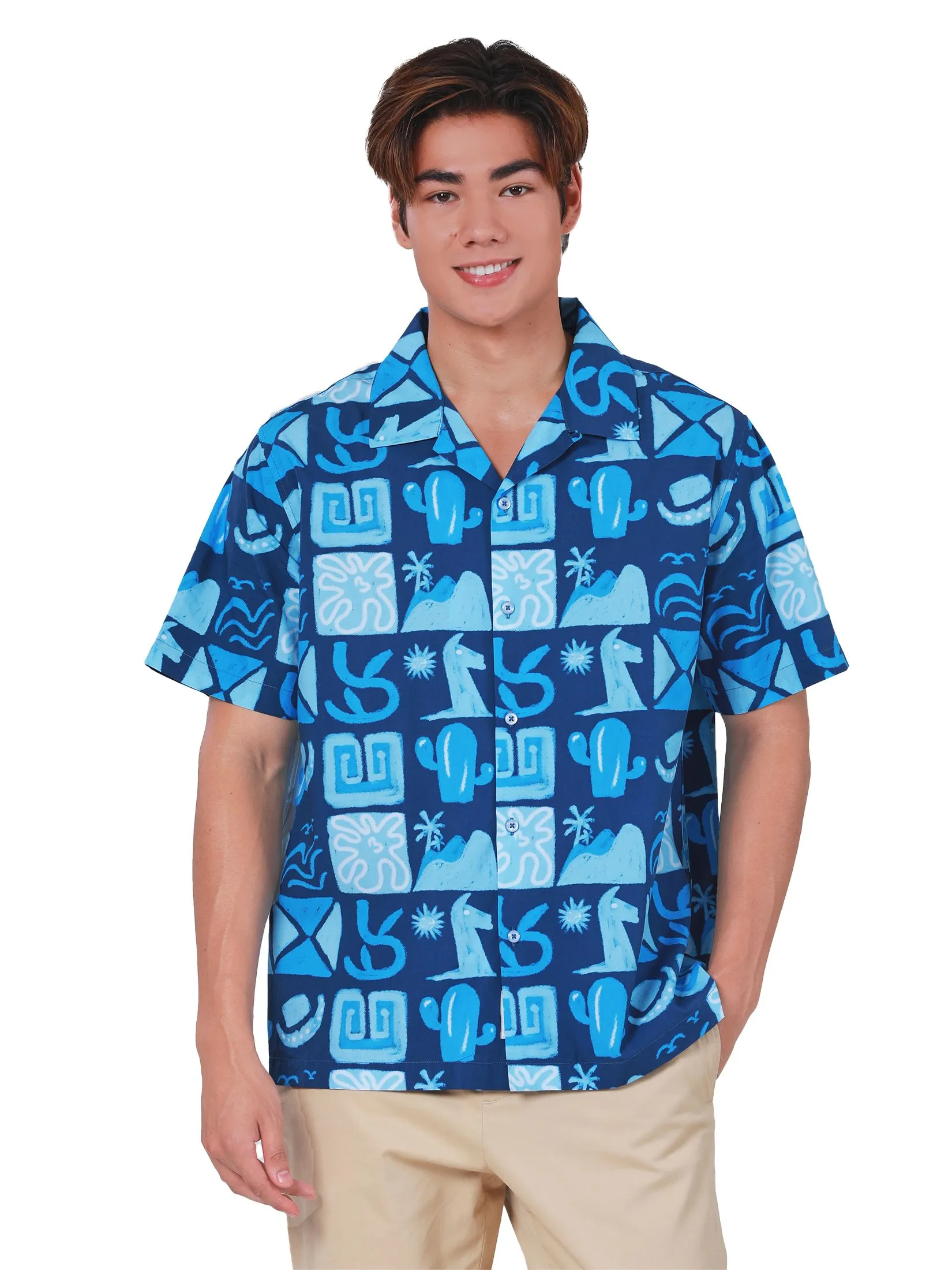 JOHN HENRY Men's Short Sleeves Hawaii Shirts (Relaxed Fit) REJUVENATE VACATION Navy JOHN HENRY Men's Short Sleeves Hawaii Shirts (Relaxed Fit) REJUVENATE VACATION Navy