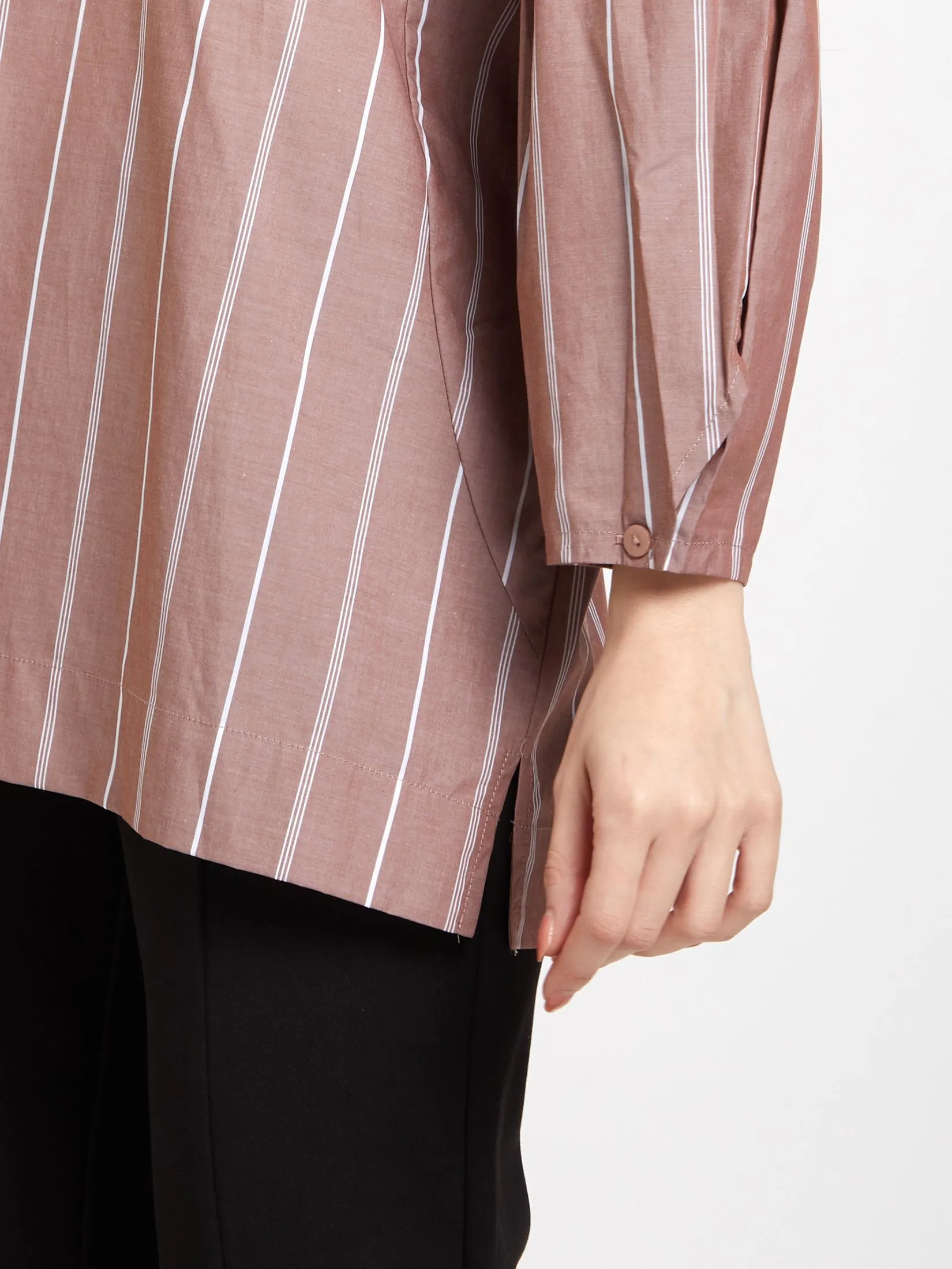 NEXT PHASE Women Blouse Puff Sleeves Stripe NEXT PHASE Women Blouse Puff Sleeves Stripe