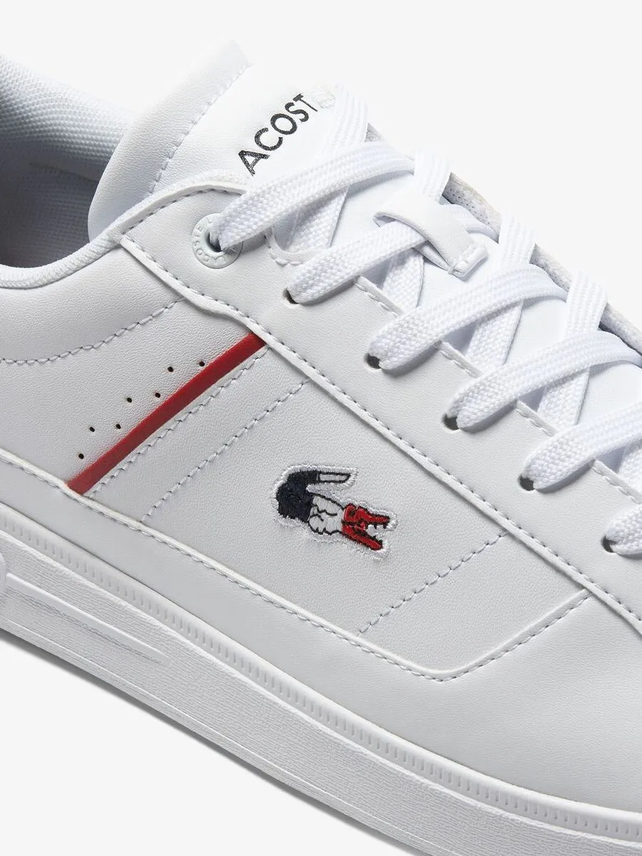 LACOSTE White Men’s Lacoste Europa Pro Leather Heel Pop Trainers LACOSTE White Men’s Lacoste Europa Pro Leather Heel Pop Trainers