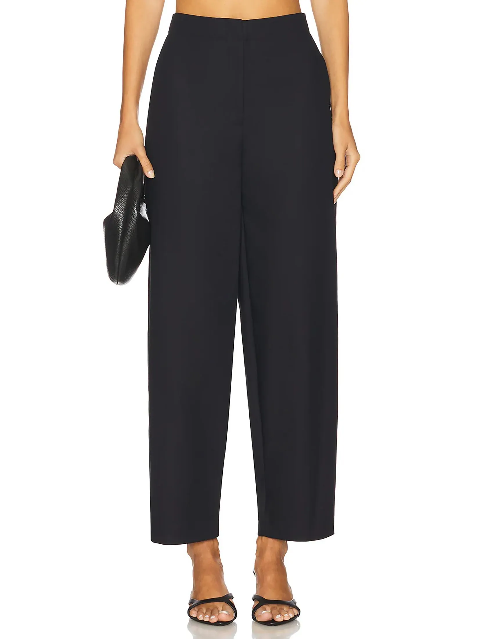 SIMKHAI Women Pants Curved Leg Waldon Black SIMKHAI Women Pants Curved Leg Waldon Black