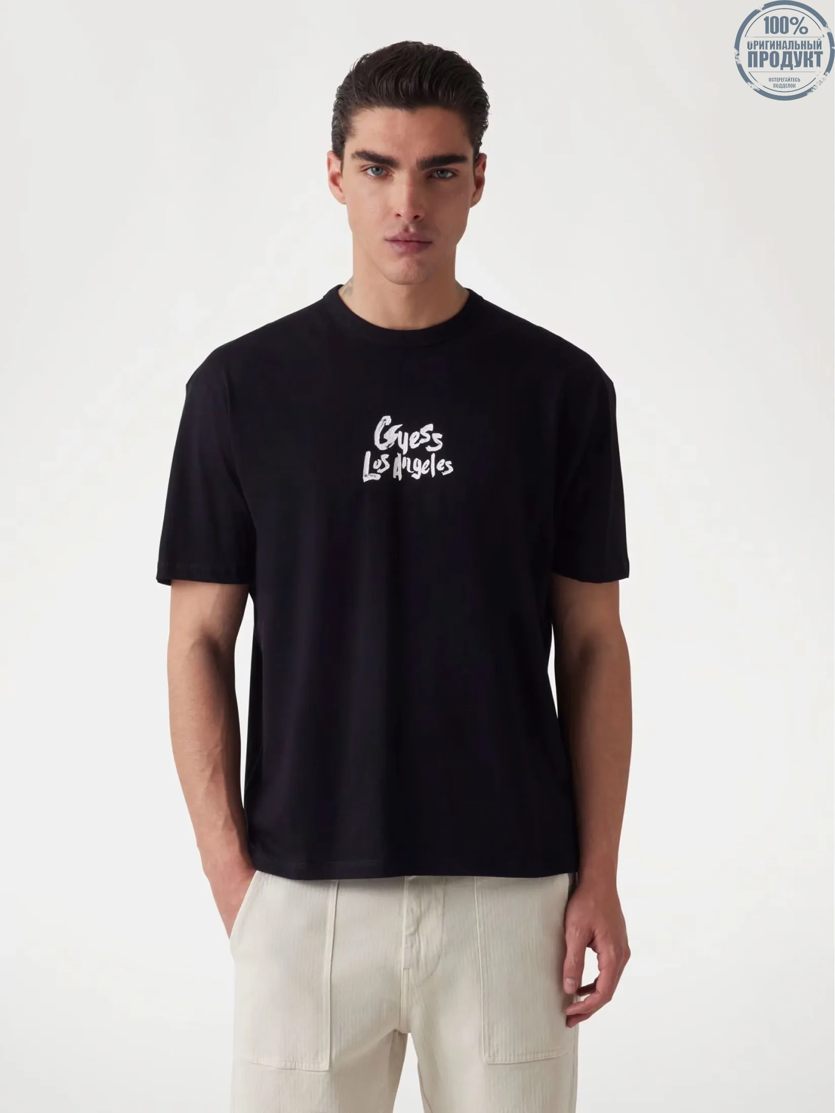 GUESS GUESS MEN Oversized Logo T-Shirt  M5GI13K8FQ4  -  Black GUESS GUESS MEN Oversized Logo T-Shirt  M5GI13K8FQ4  -  Black