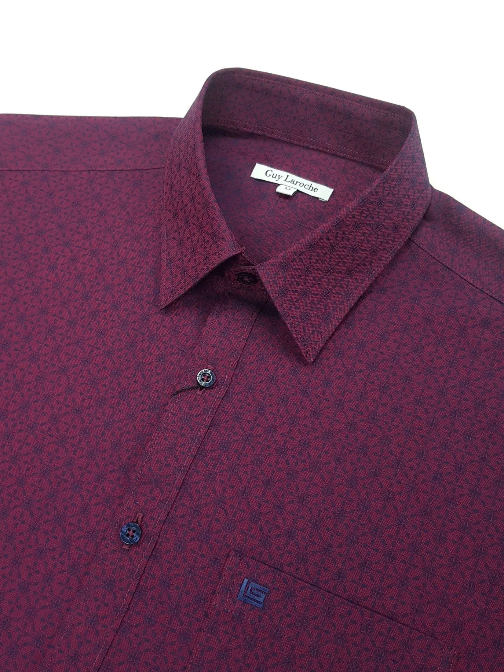 GUY LAROCHE MENWEAR Men's Shirt Short sleeves BAC9201S4RE - RED GUY LAROCHE MENWEAR Men's Shirt Short sleeves BAC9201S4RE - RED