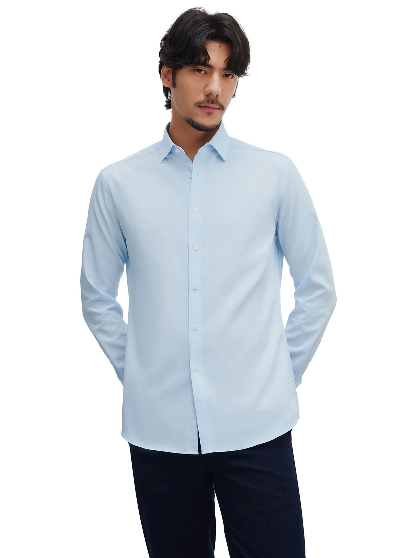 G2000 Men Clothing Non -Iron Quick Dry Twill Shirt  Smart Fit - Blue G2000 Men Clothing Non -Iron Quick Dry Twill Shirt  Smart Fit - Blue