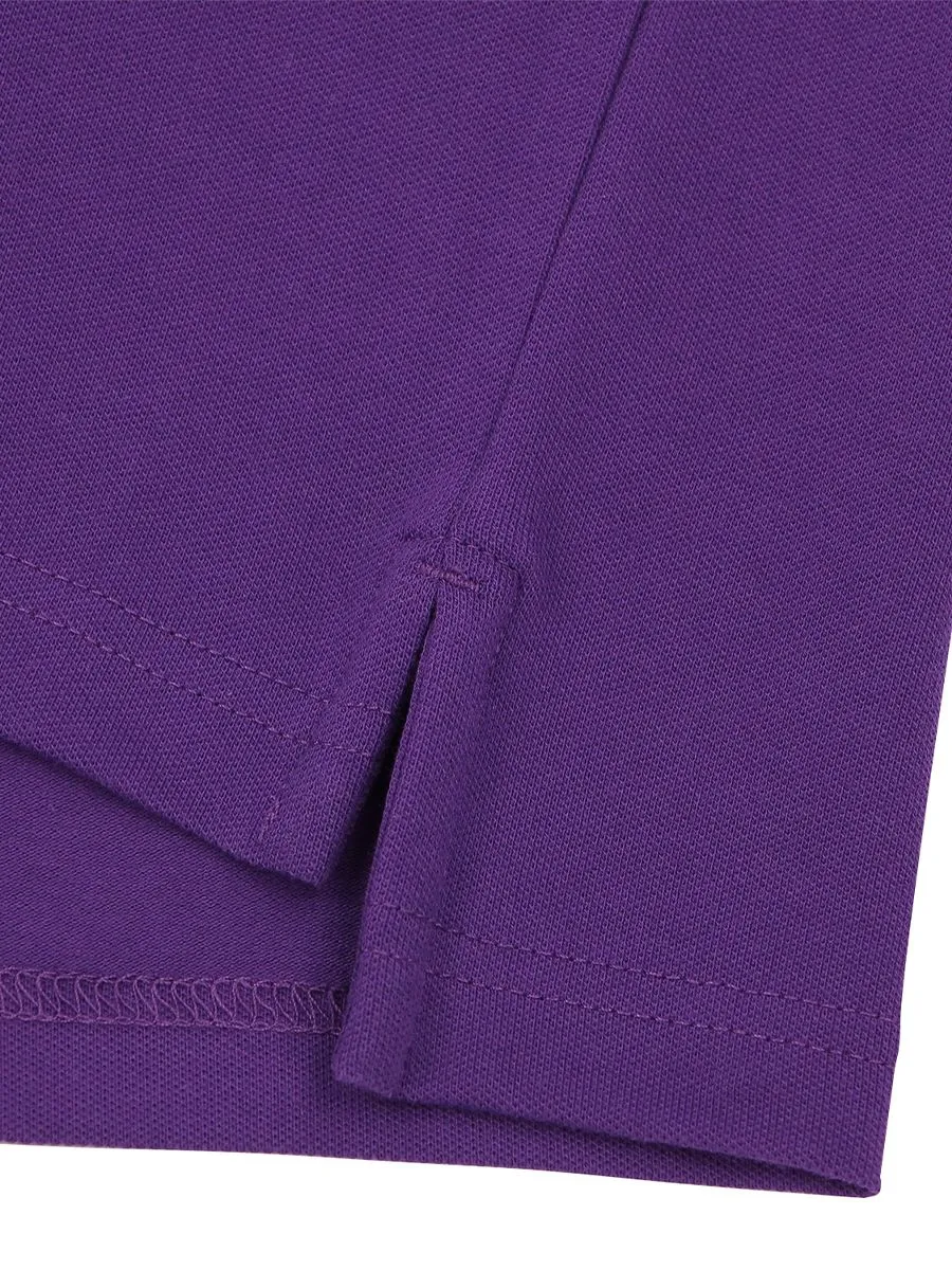 GIORDANO Men's Lycra Pique Embroidery Polo (3D Lion) Plum Purple GIORDANO Men's Lycra Pique Embroidery Polo (3D Lion) Plum Purple