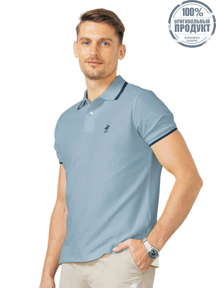 BEVERLY HILLS POLO CLUB Light blue Men Polo Shirts Model BN2A635 BEVERLY HILLS POLO CLUB Light blue Men Polo Shirts Model BN2A635