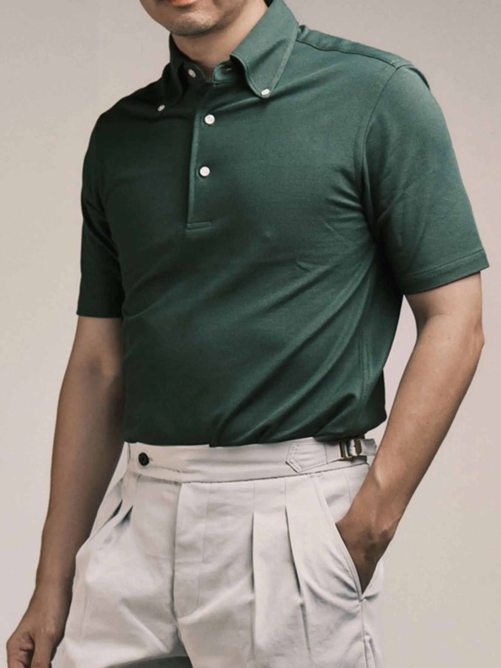 Era-won Men Polo Shirt Collection "Brother" Green Era-won Men Polo Shirt Collection "Brother" Green