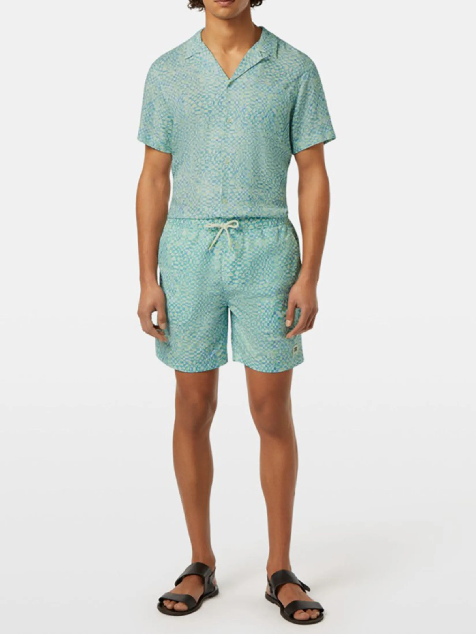 SCOTCH&SODA Men Swimshort Mini-Printed Mid-Length Luna Ditsy Green AOP SCOTCH&SODA Men Swimshort Mini-Printed Mid-Length Luna Ditsy Green AOP