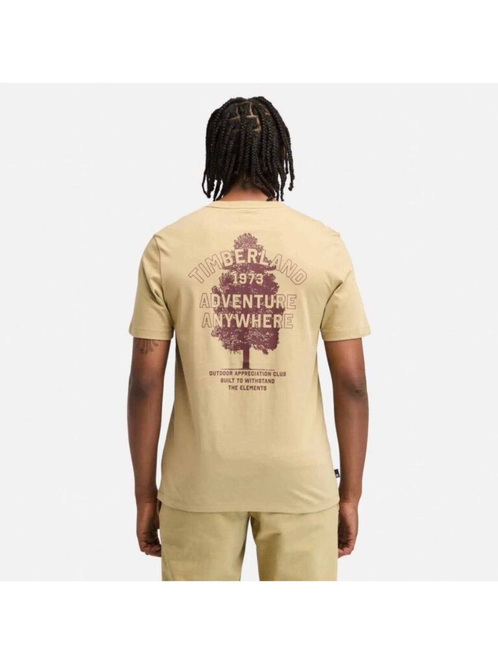 TIMBERLAND Men’s Chest Pocket Short Sleeve T-Shirt Cream TIMBERLAND Men’s Chest Pocket Short Sleeve T-Shirt Cream