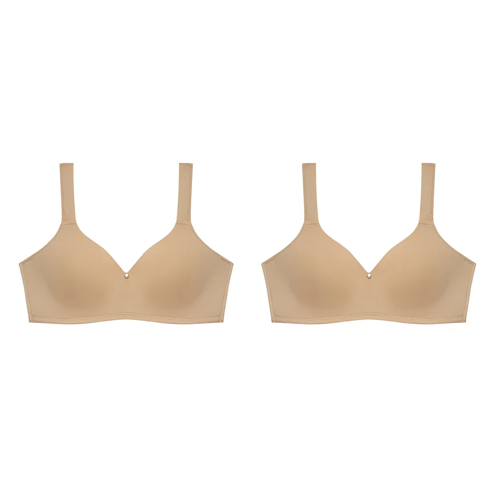 SABINA [2 Pieces] Bra Invisible Wire Collection Soft Doomm SBXH6045CD Beige