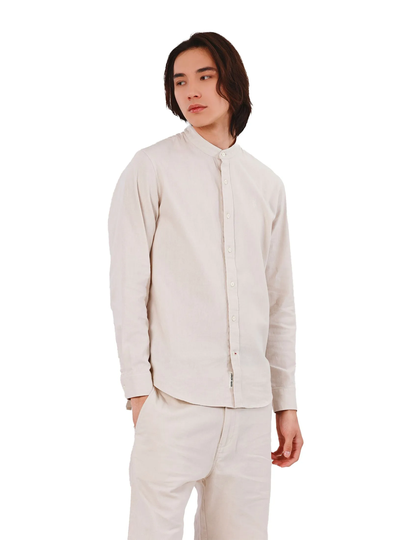 JOHN HENRY Men's Long Sleeves Shirts (Slim Fit) Rejuvenate Vacation Beige JOHN HENRY Men's Long Sleeves Shirts (Slim Fit) Rejuvenate Vacation Beige