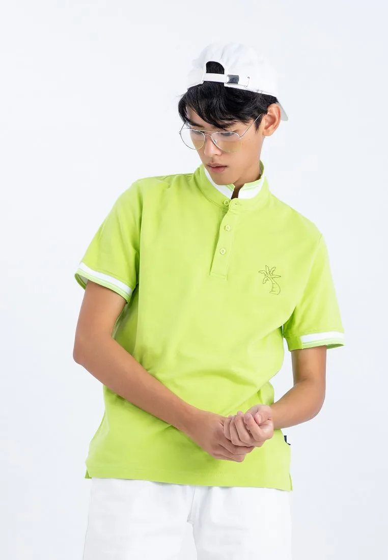 OASIS Green Colourful Polo Shirt OASIS Green Colourful Polo Shirt