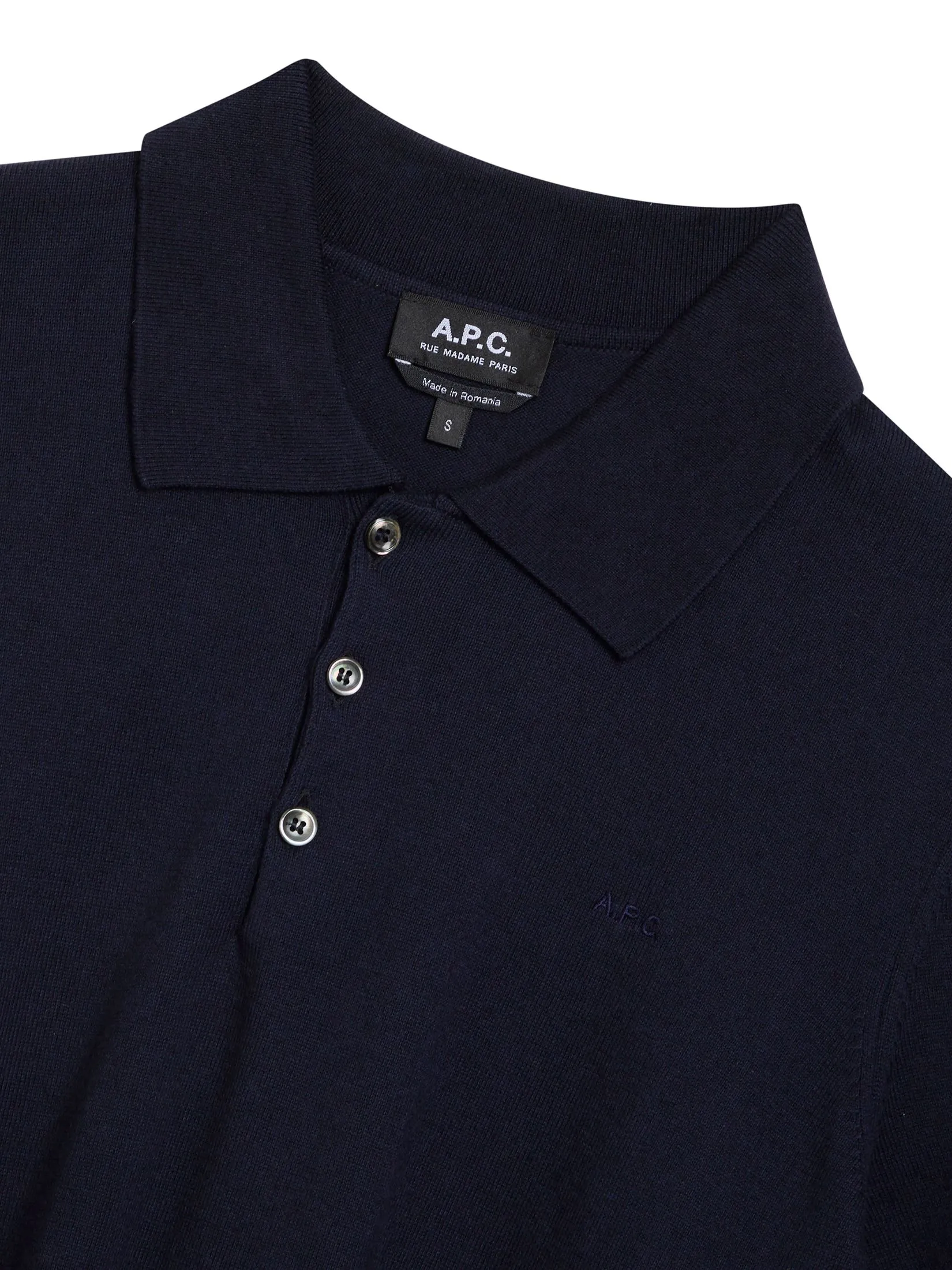 A.P.C. Men Polo Shirt Gregory Navy A.P.C. Men Polo Shirt Gregory Navy