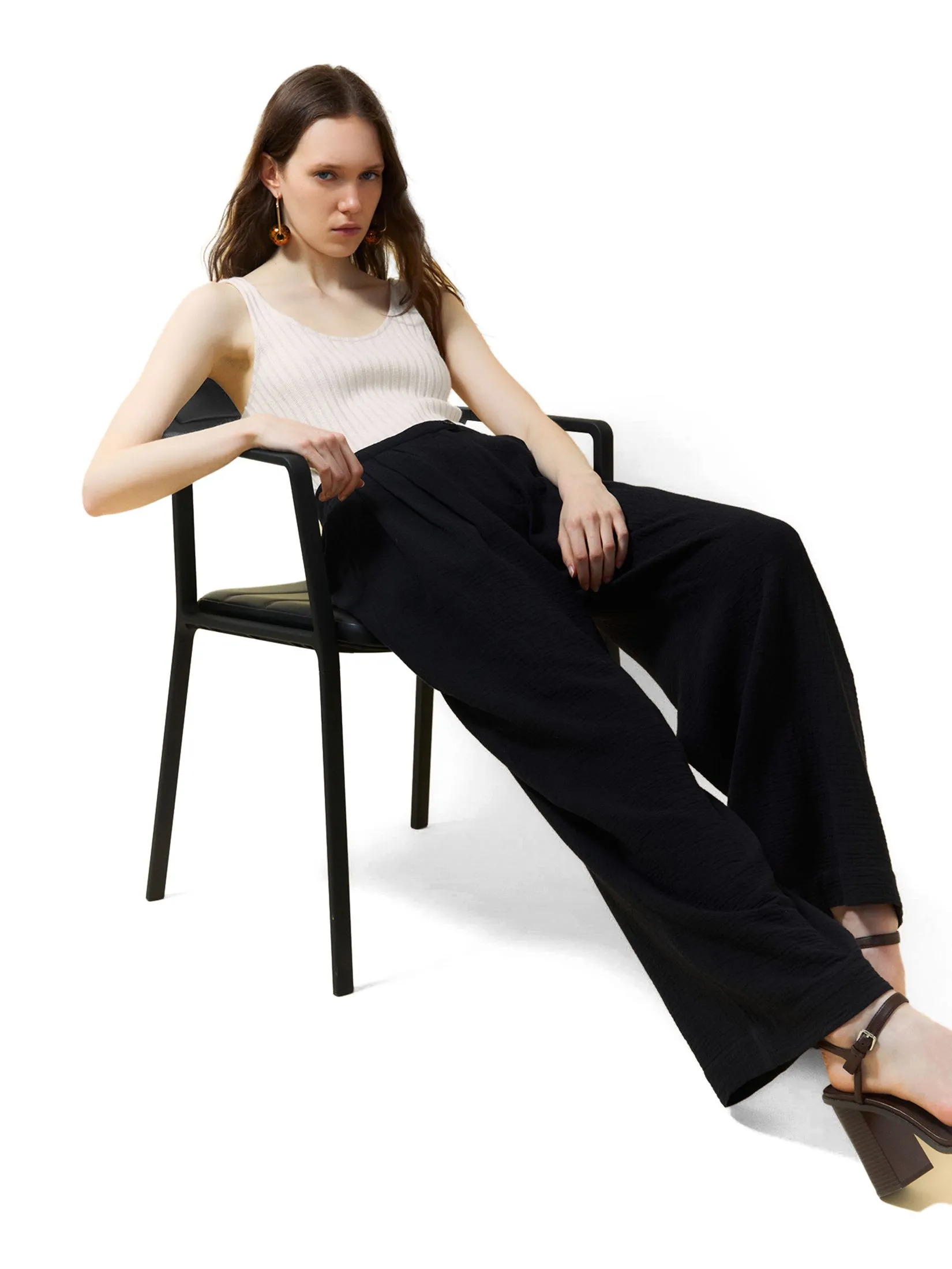 SFERA Women Trousers Palazzo Black SFERA Women Trousers Palazzo Black