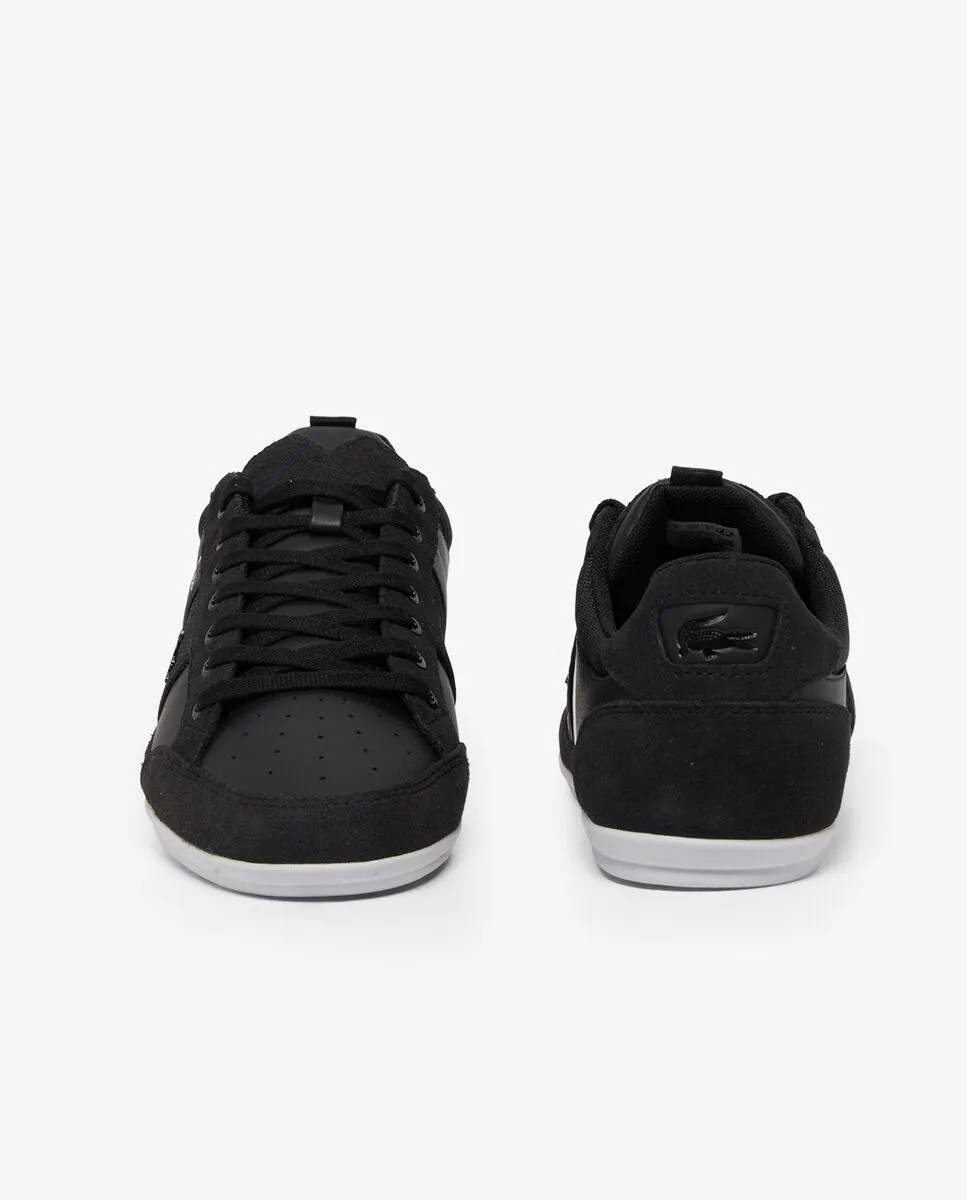 LACOSTE Men’s Chaymon Suede Sneakers Black LACOSTE Men’s Chaymon Suede Sneakers Black
