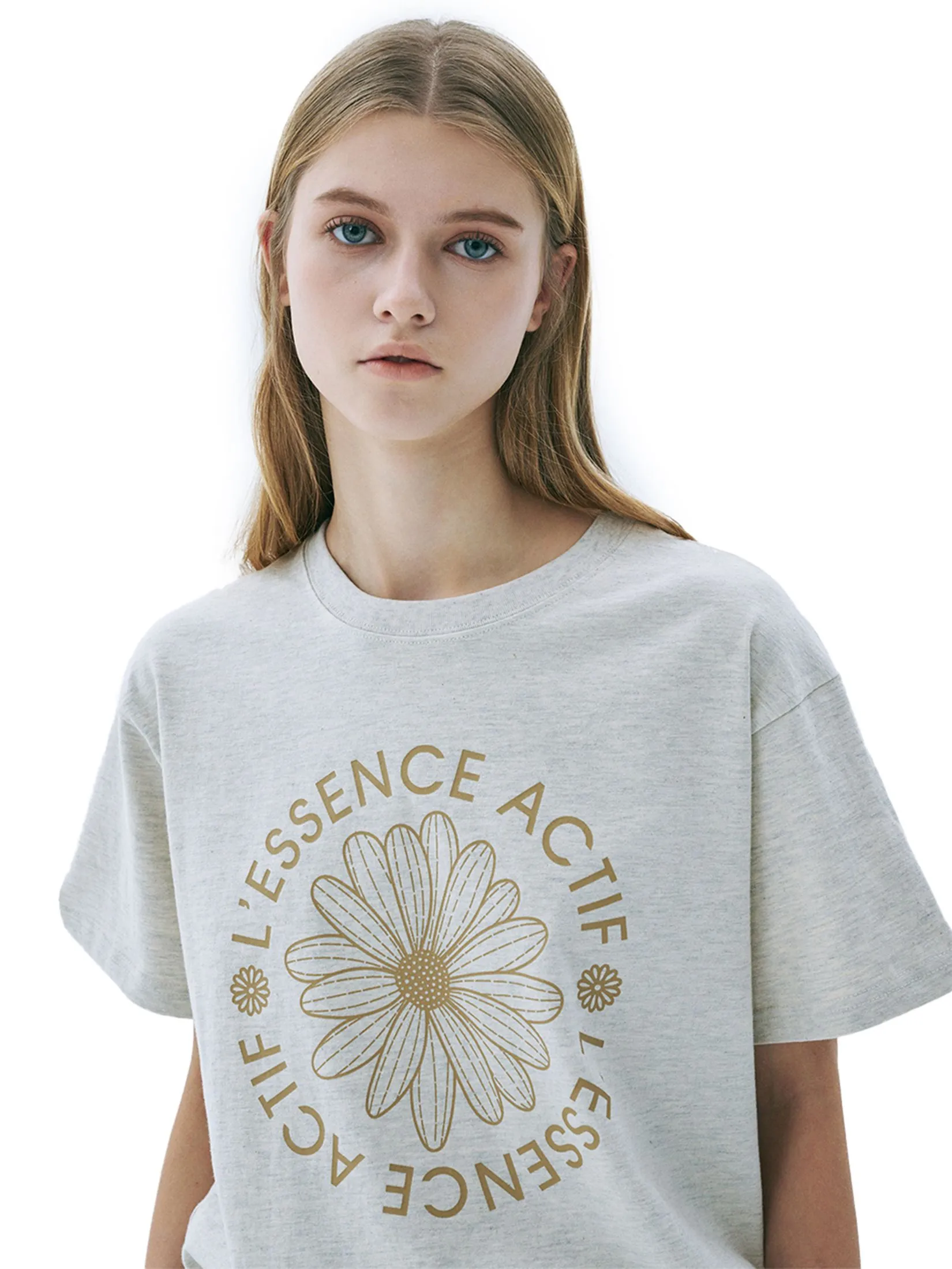 MARDI MERCREDI ACTIF T-Shirt Actif Emblem Oatmeal Beige F MARDI MERCREDI ACTIF T-Shirt Actif Emblem Oatmeal Beige F