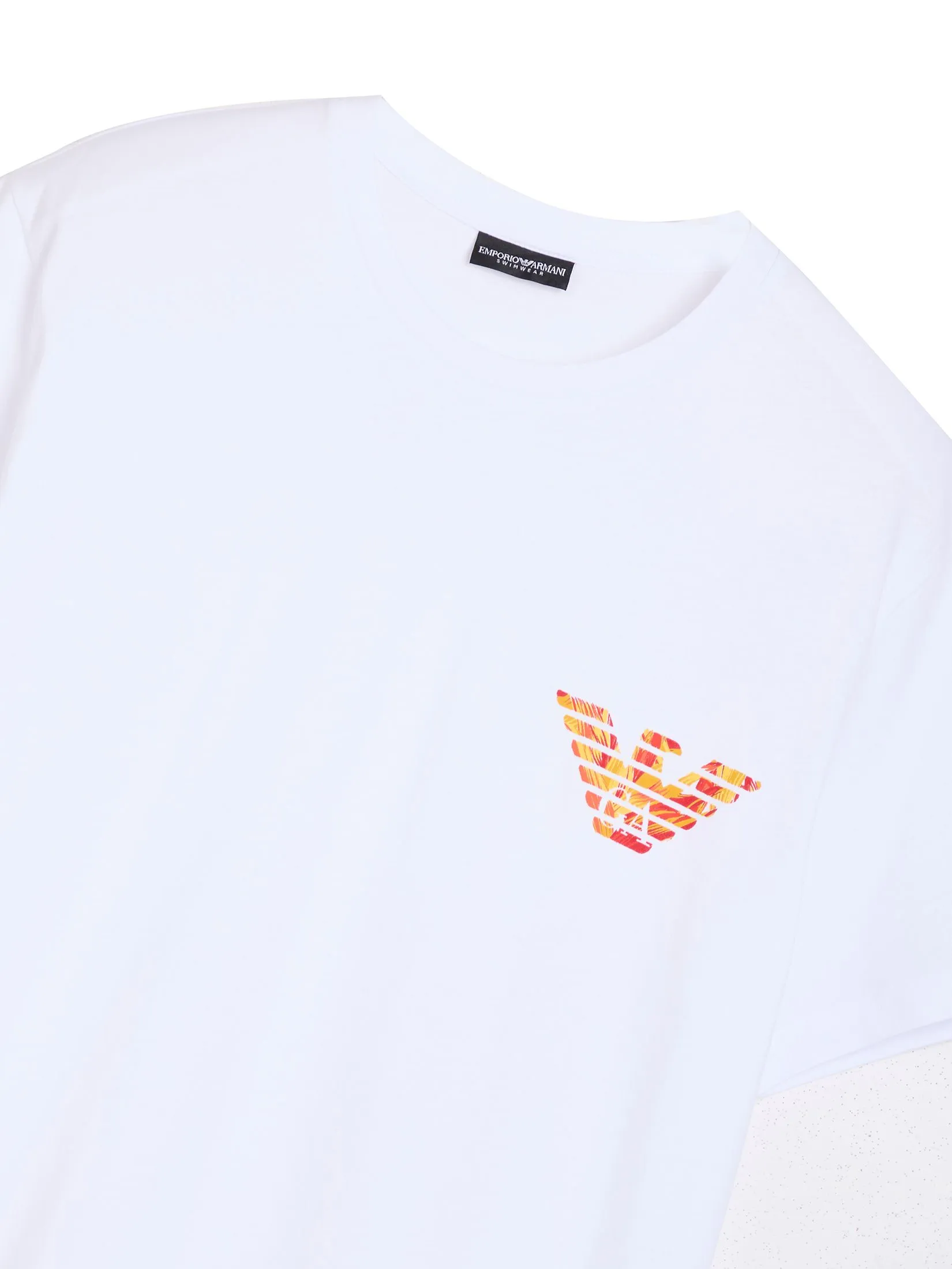 EMPORIO ARMANI Men T-Shirt SS25 White Print Eagle EMPORIO ARMANI Men T-Shirt SS25 White Print Eagle