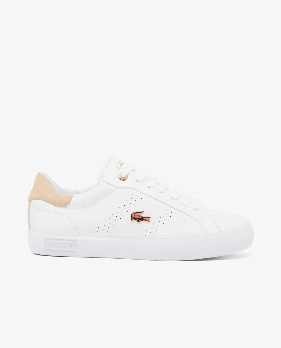 LACOSTE Women’s Powercourt 2.0 Leather Sneakers White LACOSTE Women’s Powercourt 2.0 Leather Sneakers White