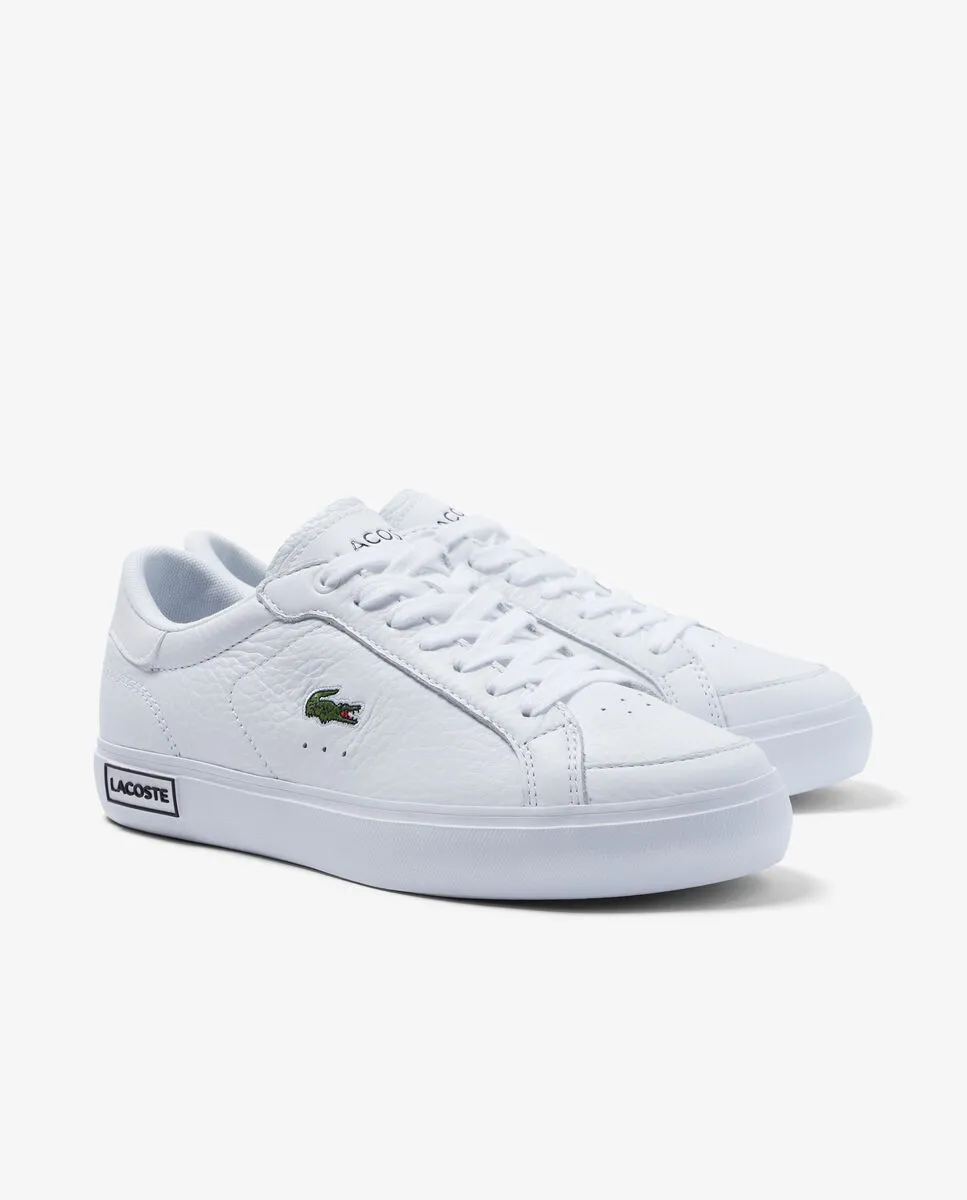 LACOSTE White Women’s Lacoste Powercourt Leather Considered Detailing Trainers LACOSTE White Women’s Lacoste Powercourt Leather Considered Detailing Trainers