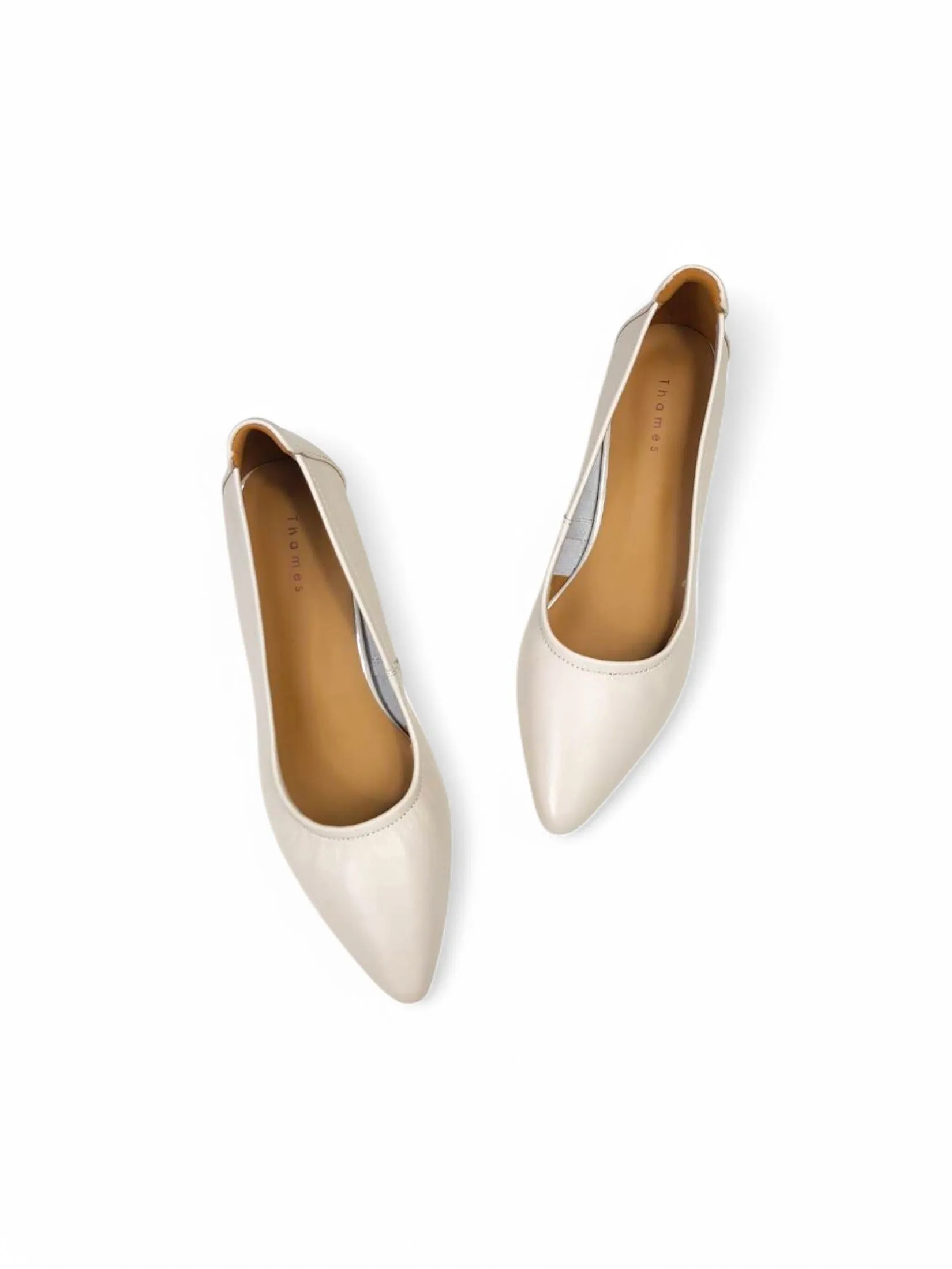 THAMES Women 1.8 Inch High Heels Cream THAMES Women 1.8 Inch High Heels Cream
